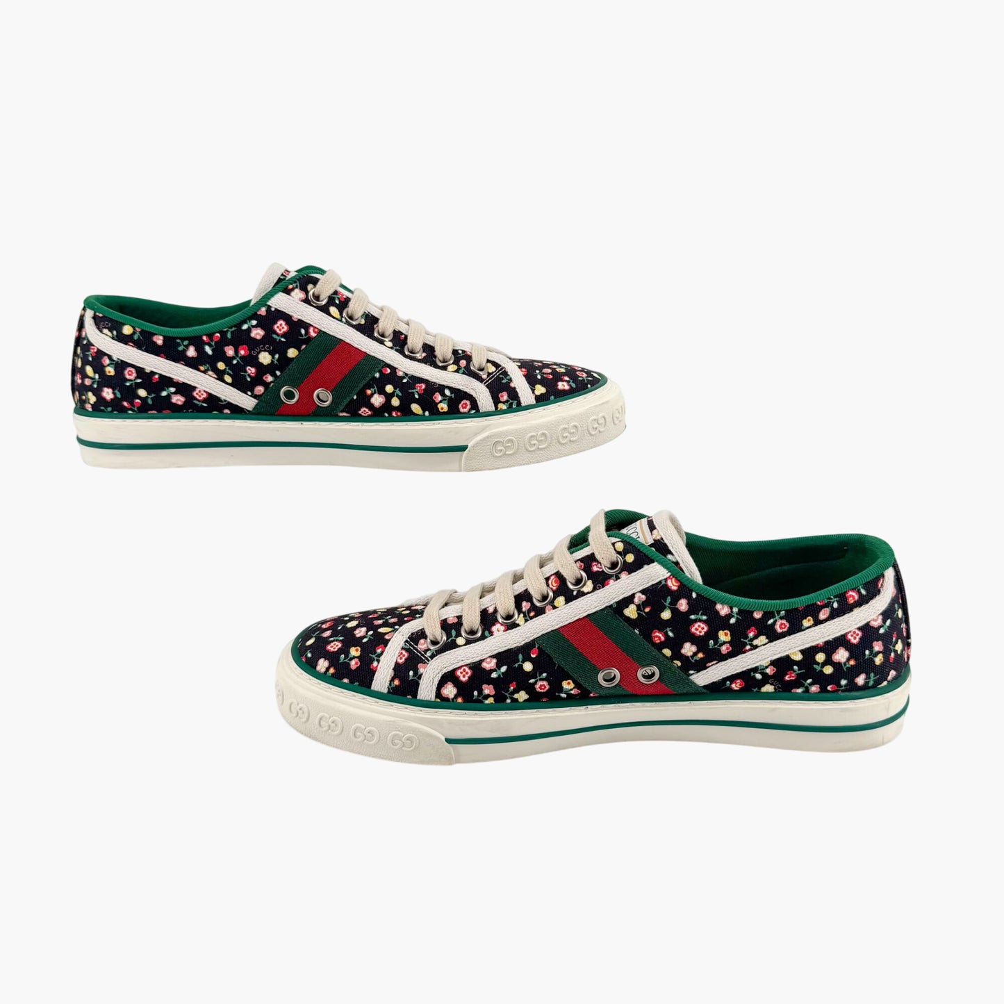 Gucci x Liberty of London 1977 Tennis Sneakers in Black Floral Canvas – Size 40