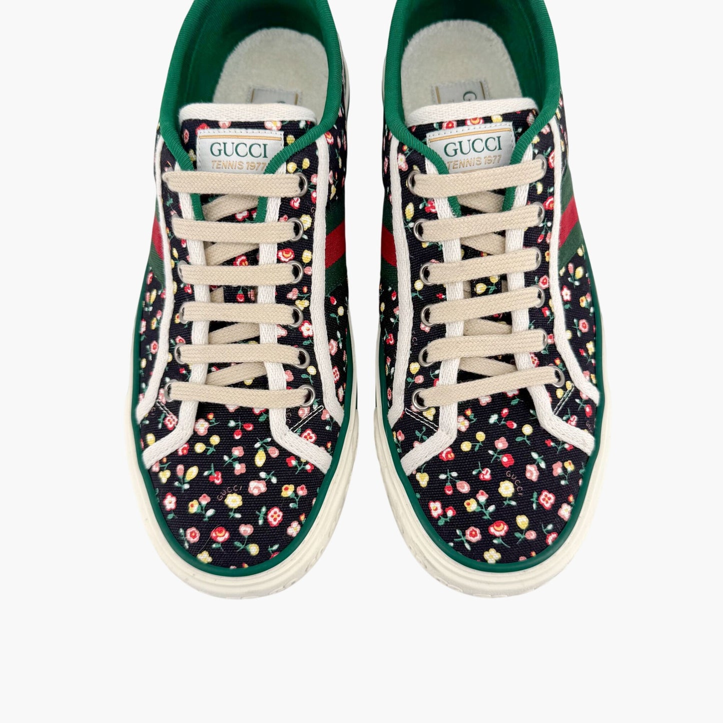 Gucci x Liberty of London 1977 Tennis Sneakers in Black Floral Canvas – Size 40