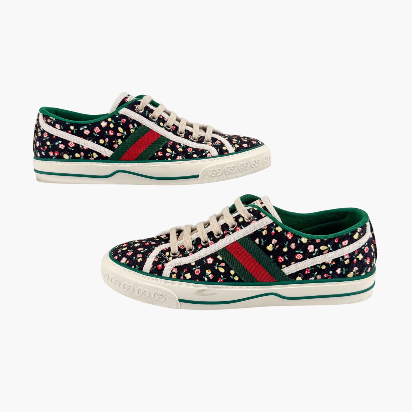Gucci x Liberty of London 1977 Tennis Sneakers in Black Floral Canvas – Size 40