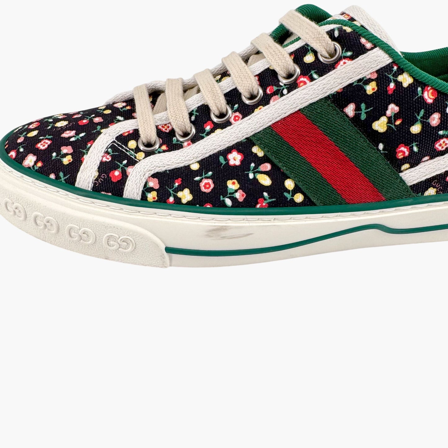 Gucci x Liberty of London 1977 Tennis Sneakers in Black Floral Canvas – Size 40