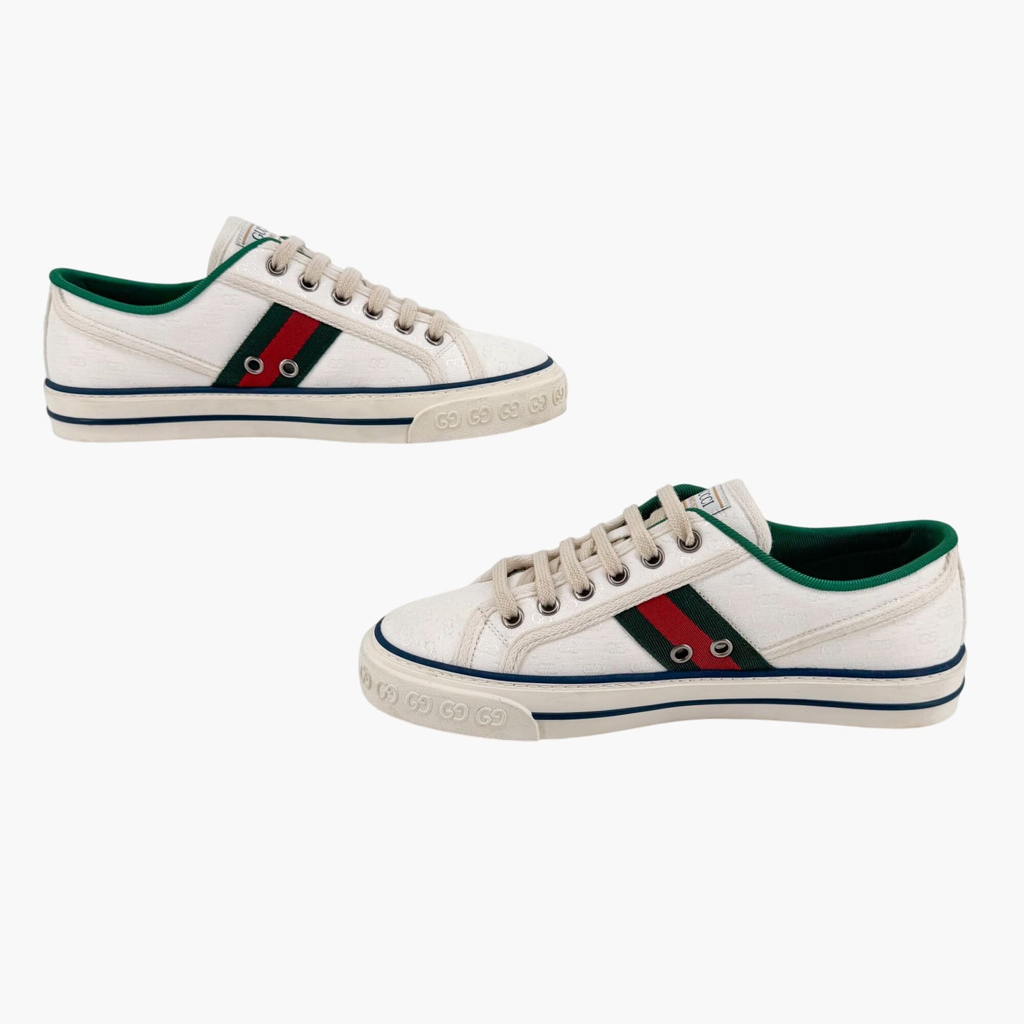 Gucci Tennis 1977 White GG Canvas Sneakers Size 37