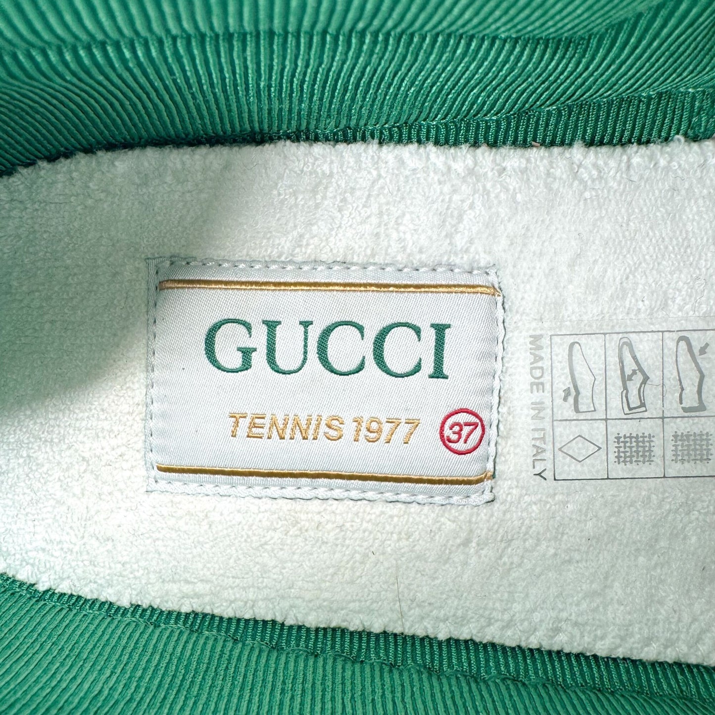 Gucci Tennis 1977 White GG Canvas Sneakers Size 37