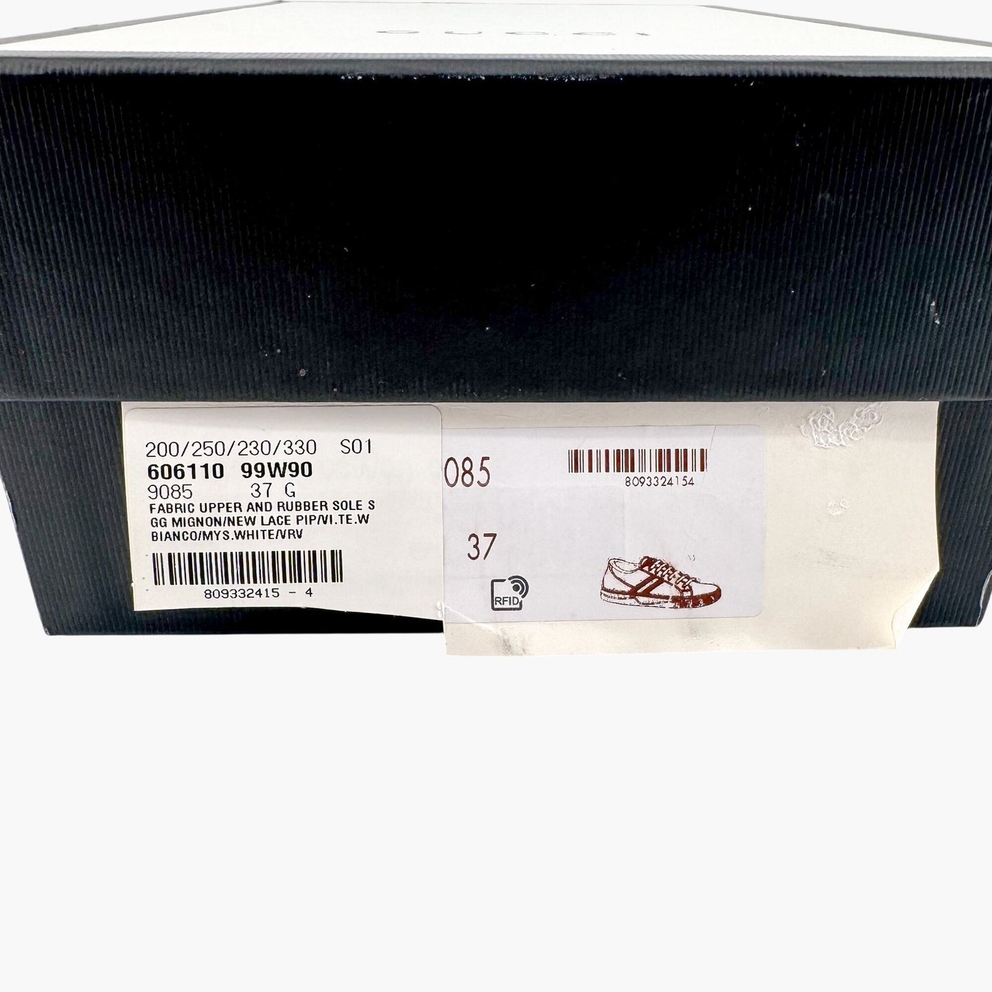 Gucci Tennis 1977 White GG Canvas Sneakers Size 37