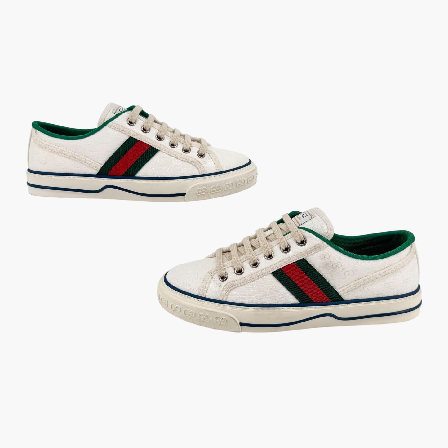 Gucci Tennis 1977 White GG Canvas Sneakers Size 37