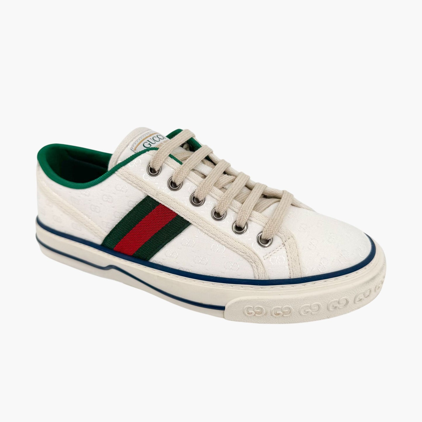 Gucci Tennis 1977 White GG Canvas Sneakers Size 37