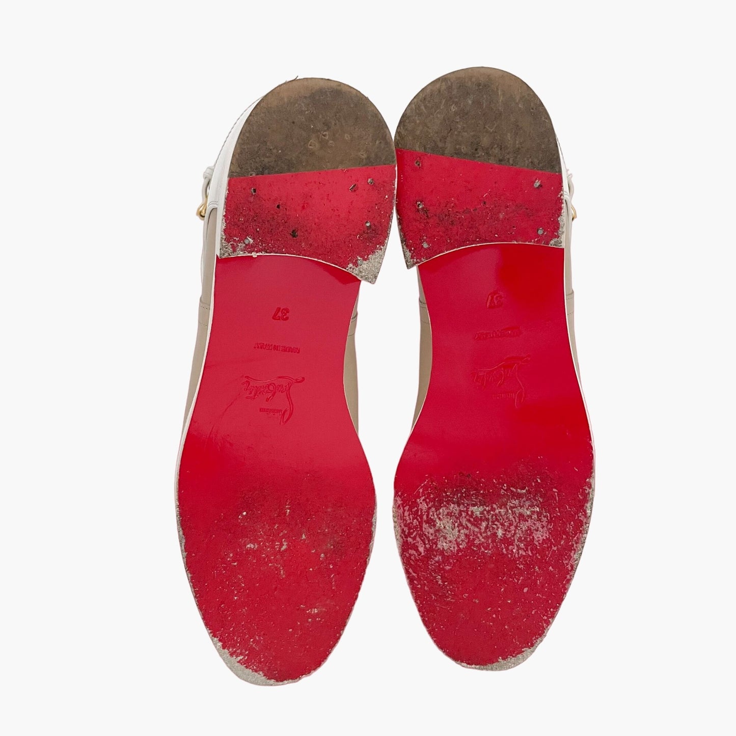 Christian Louboutin x Jonathan Saunders Scubabootie Flat Boot in Beige Calf Size 37