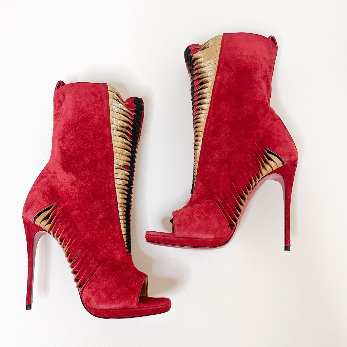Christian Louboutin Miss Circus 120 in Carmin/Mekong Suede Size 35.5