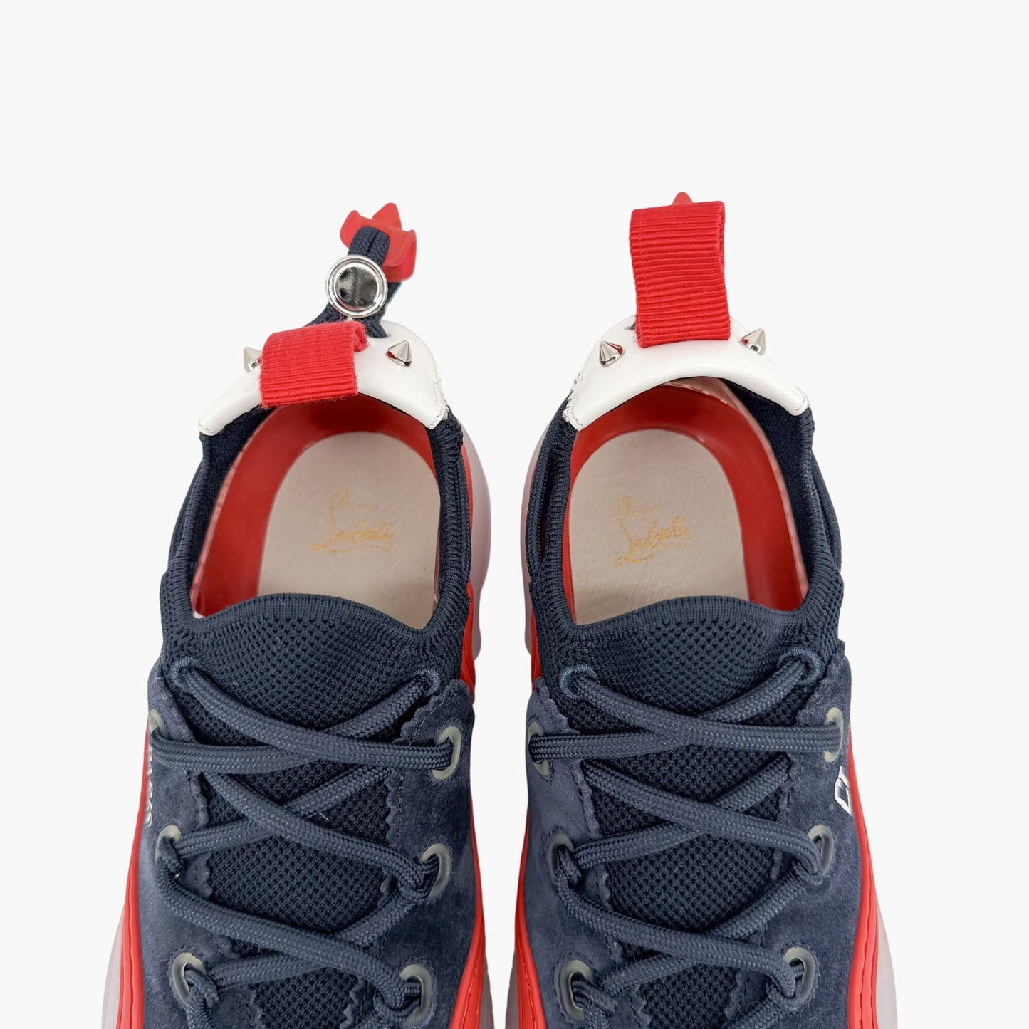 Christian Louboutin Navy Suede Arpoador Donna Sneakers Size 37