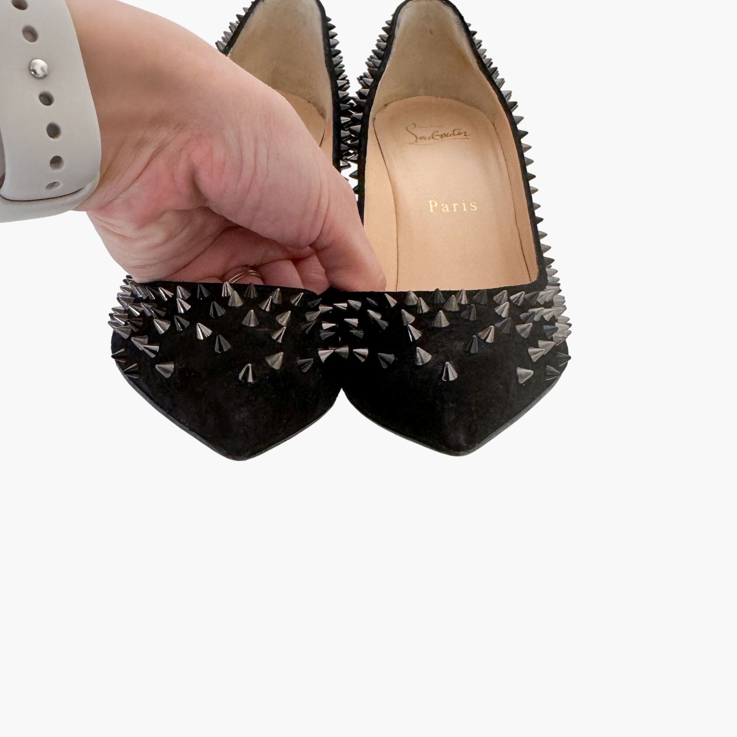 Christian Louboutin Escarpic 100 in Black Veau Velours Size 37.5