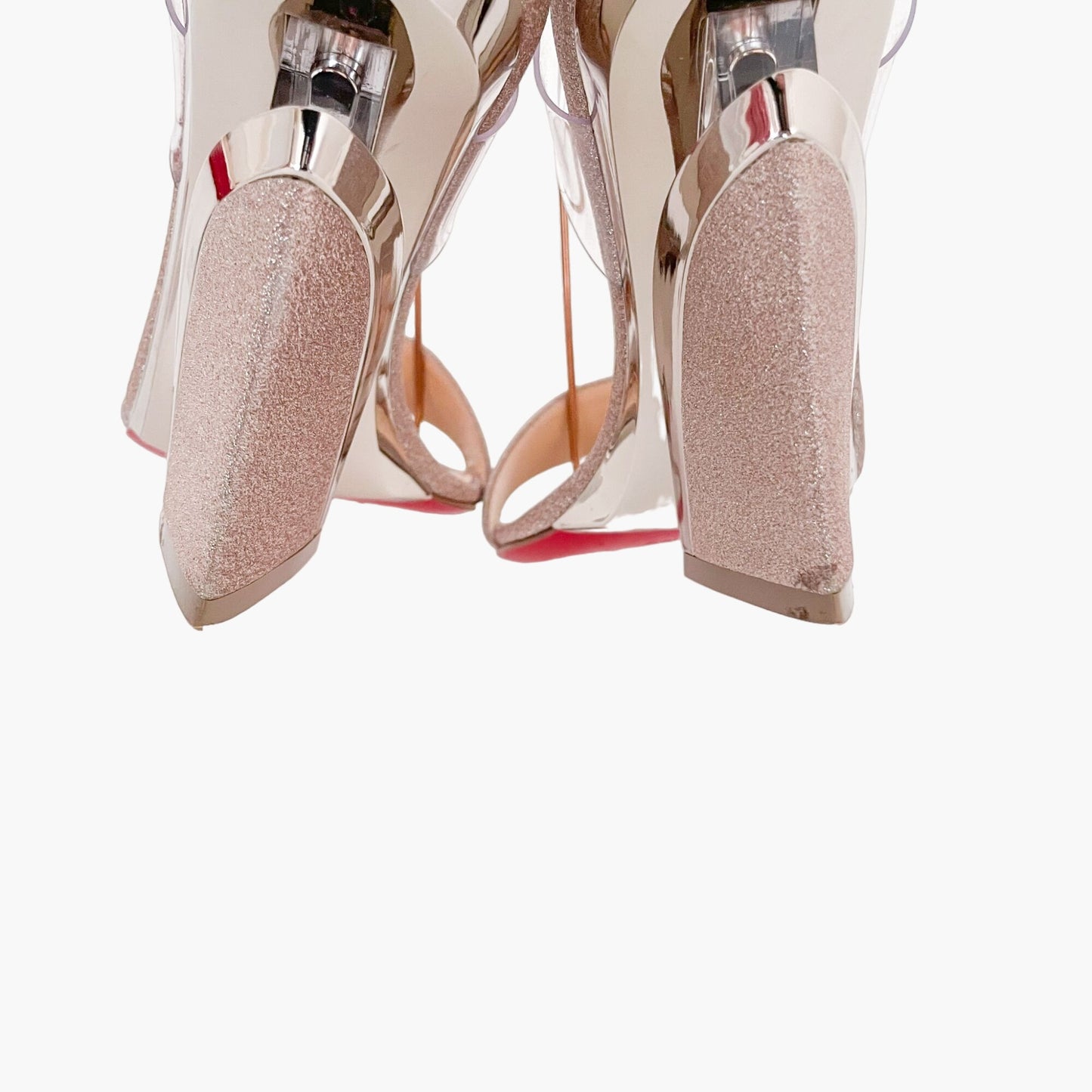 Christian Louboutin Levitalo 100 in Courtisane Glitter Mini/PVC Size 36.5