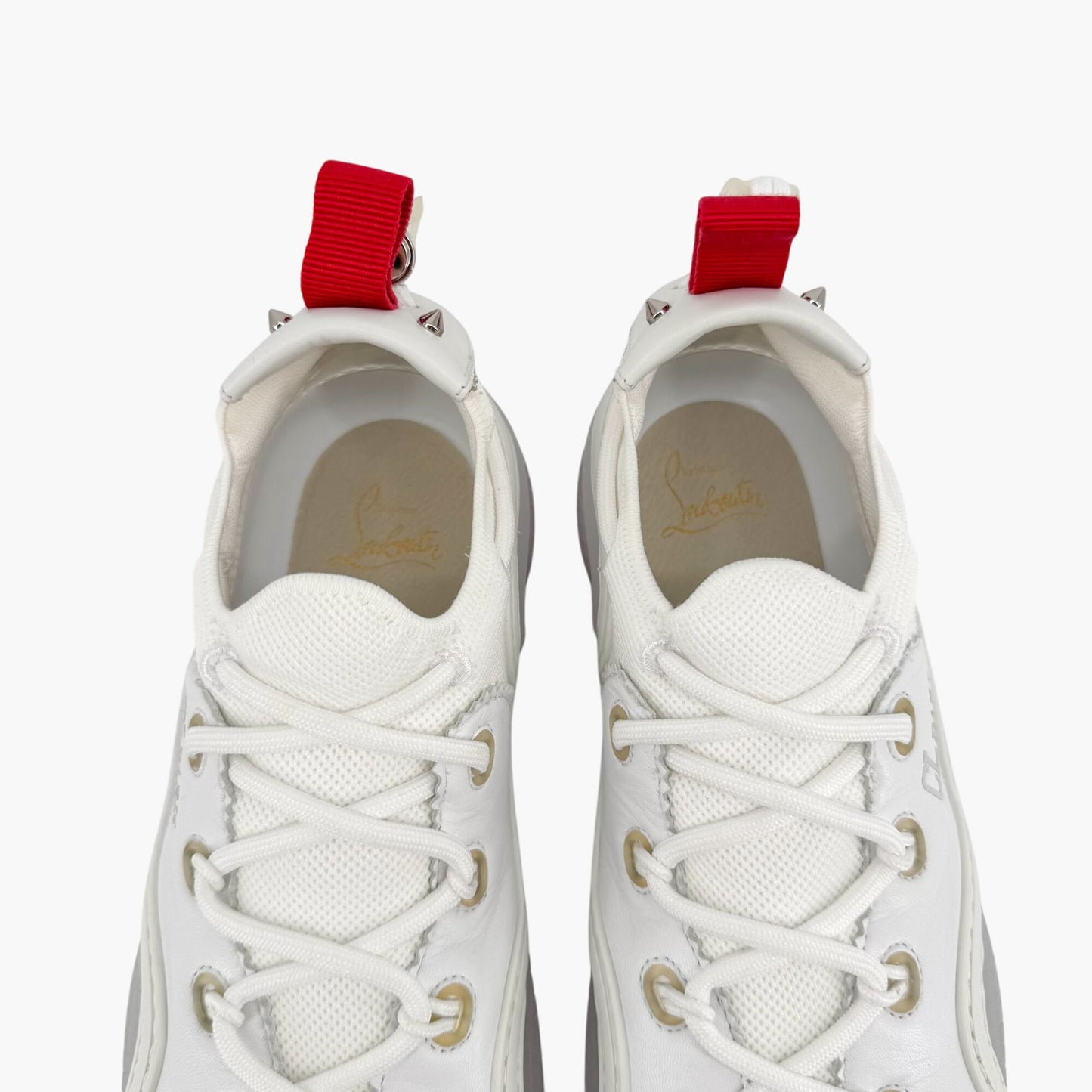 Christian Louboutin Arpoador Sneakers White Leather Mesh – Size 39