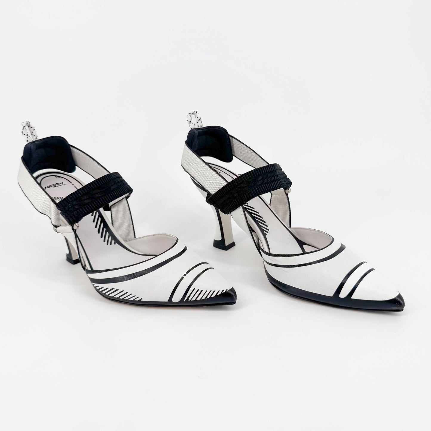 Fendi x Joshua Vides Colibri Pumps in White Leather – Size 39