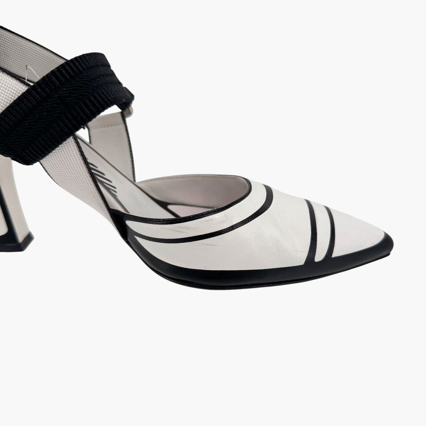 Fendi x Joshua Vides Colibri Pumps in White Leather – Size 39