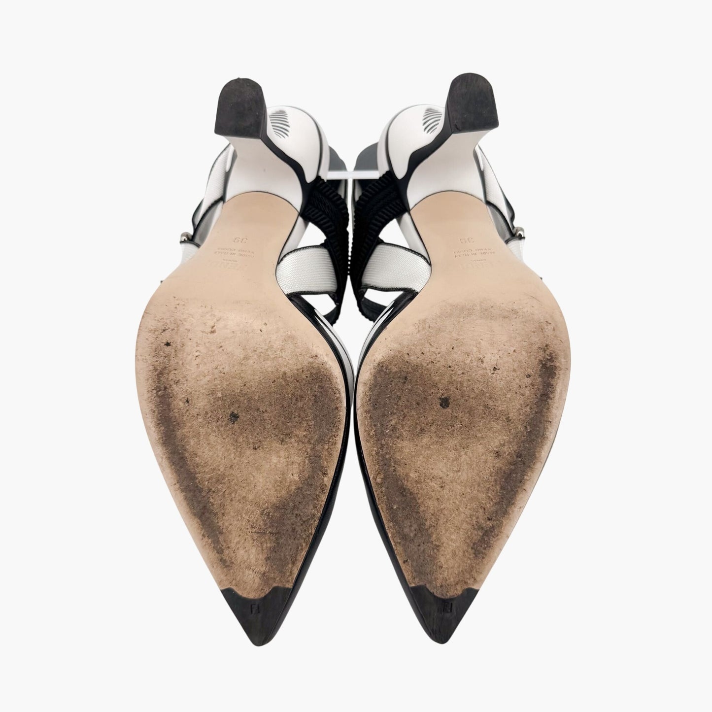 Fendi x Joshua Vides Colibri Pumps in White Leather – Size 39