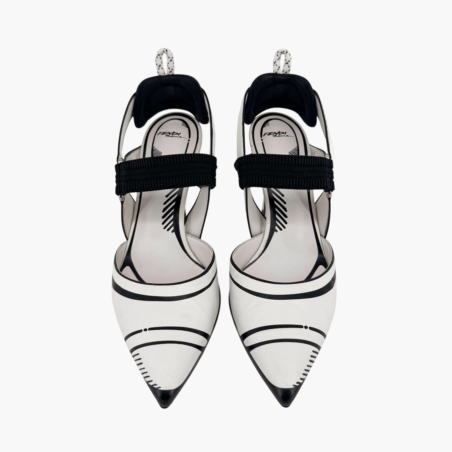 Fendi x Joshua Vides Colibri Pumps in White Leather – Size 39