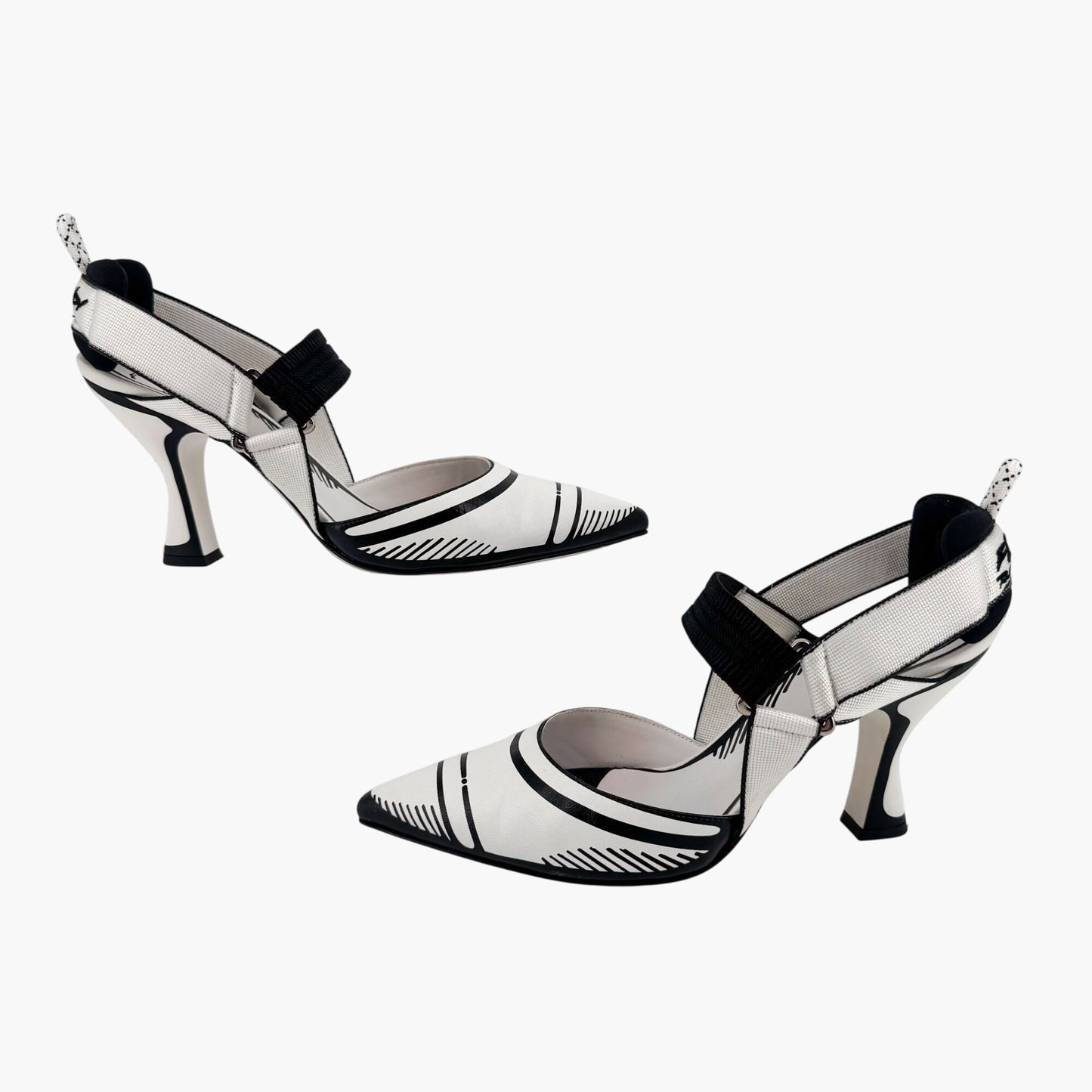 Fendi x Joshua Vides Colibri Pumps in White Leather – Size 39