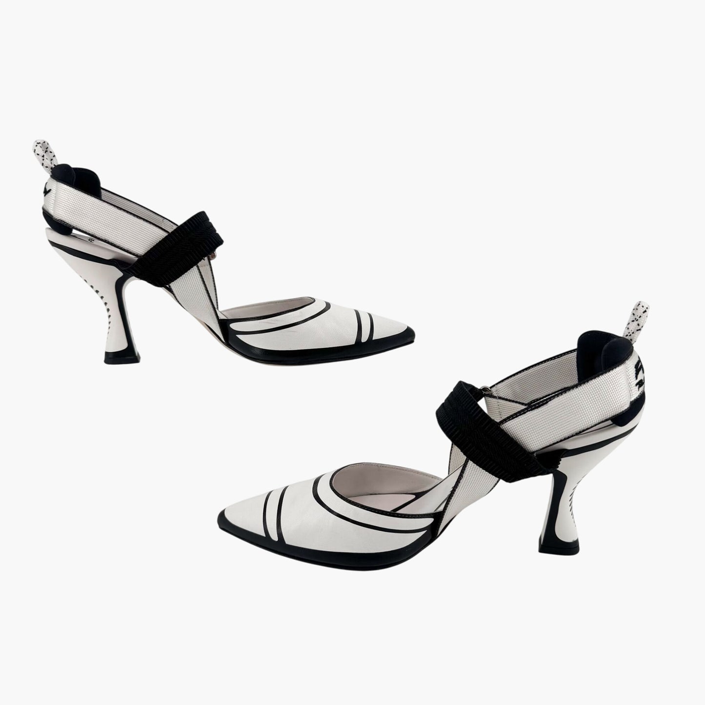 Fendi x Joshua Vides Colibri Pumps in White Leather – Size 39