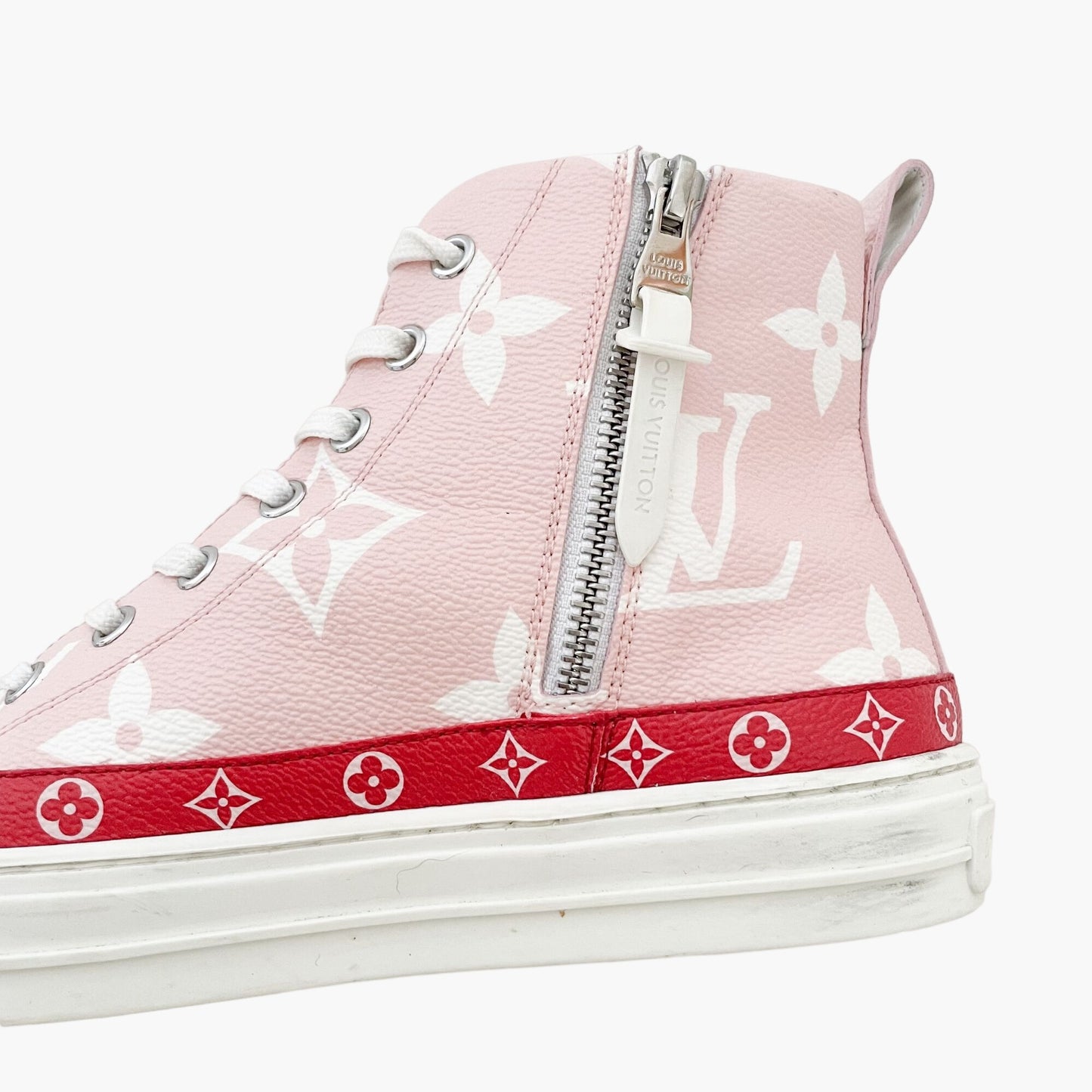 Louis Vuitton Giant Stellar Sneaker Boot in Rose Rouge Size 37.5