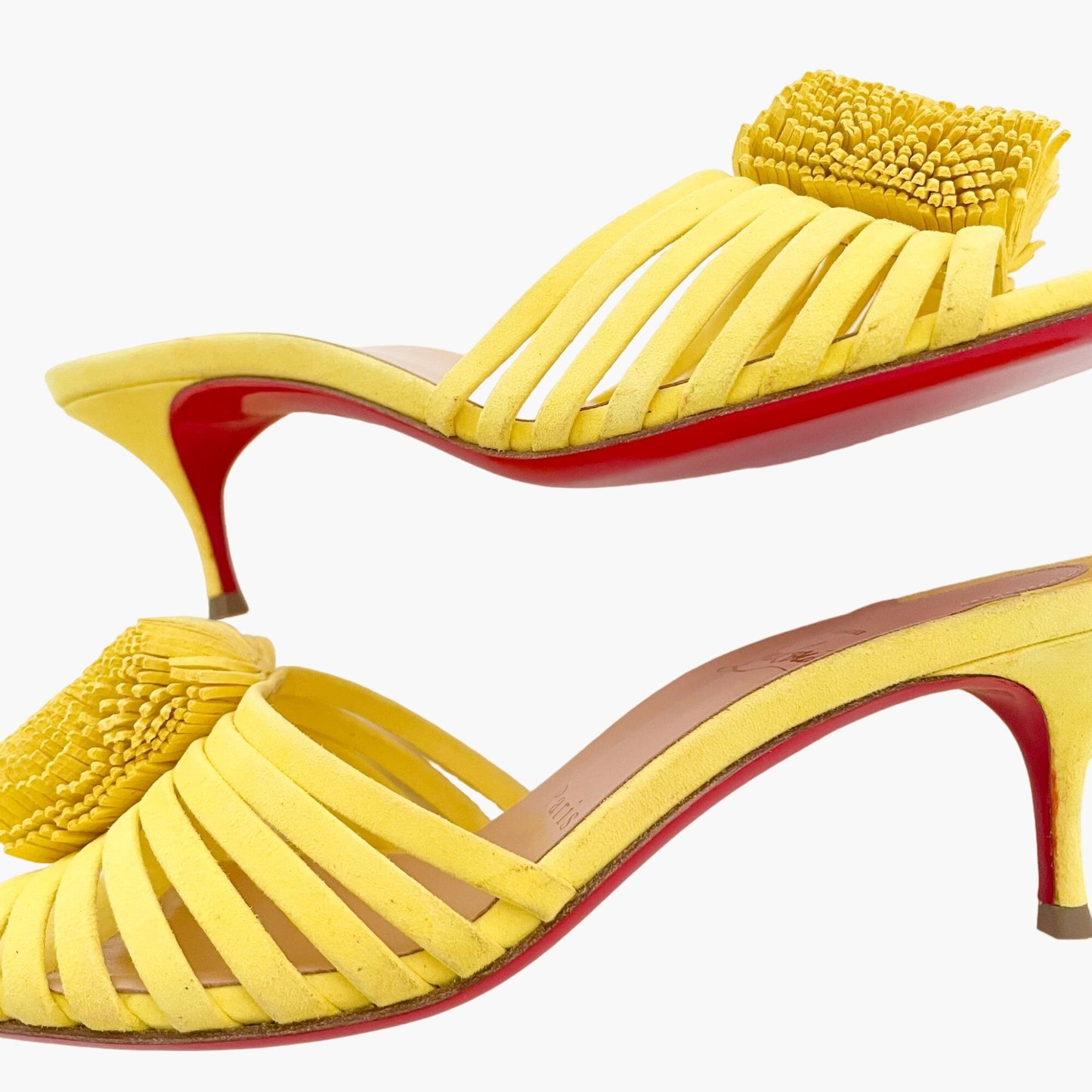 Christian Louboutin Belbrossa SS in Citronnade Suede Size 38.5