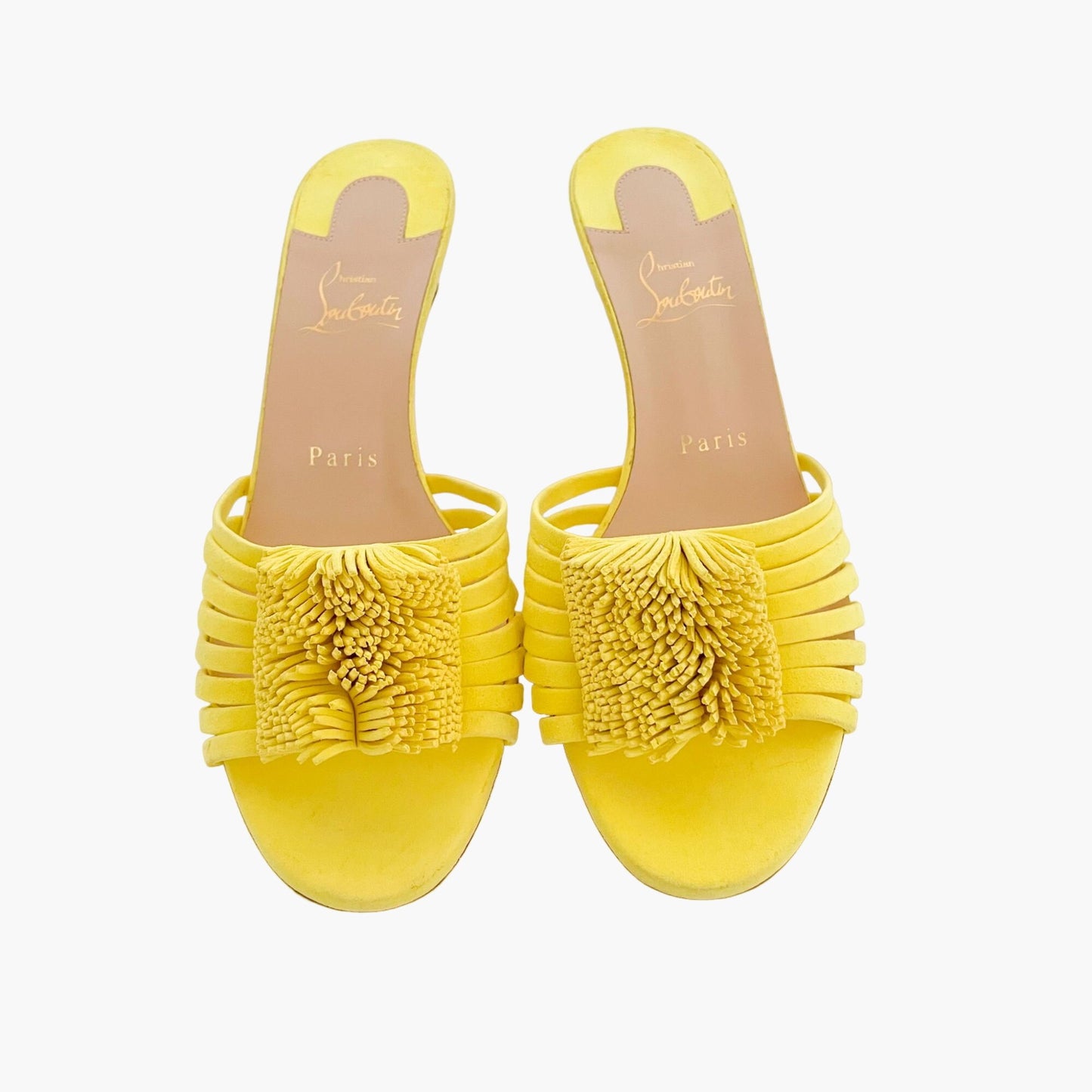 Christian Louboutin Belbrossa SS in Citronnade Suede Size 38.5