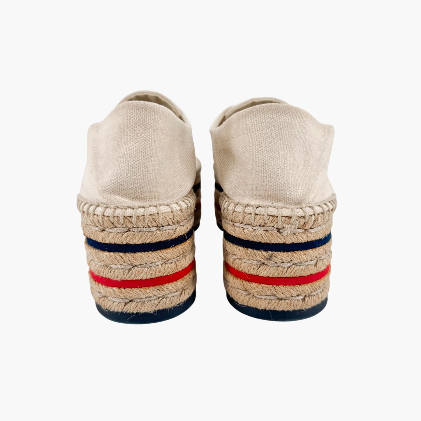 Gucci Lilibeth Platform Espadrille Sneakers in Beige Canvas – Size 37