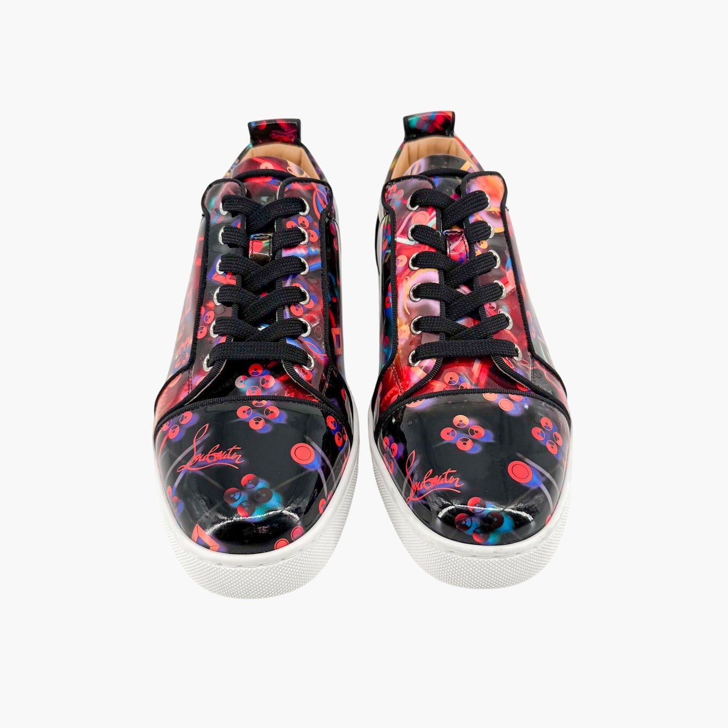 Christian Louboutin Louis Junior Orlato Sneakers in Disco Laser Patent Leather Size 40