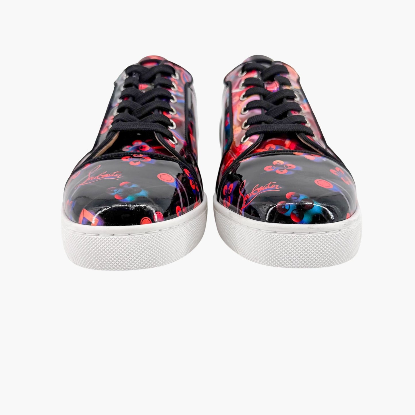 Christian Louboutin Louis Junior Orlato Sneakers in Disco Laser Patent Leather Size 40