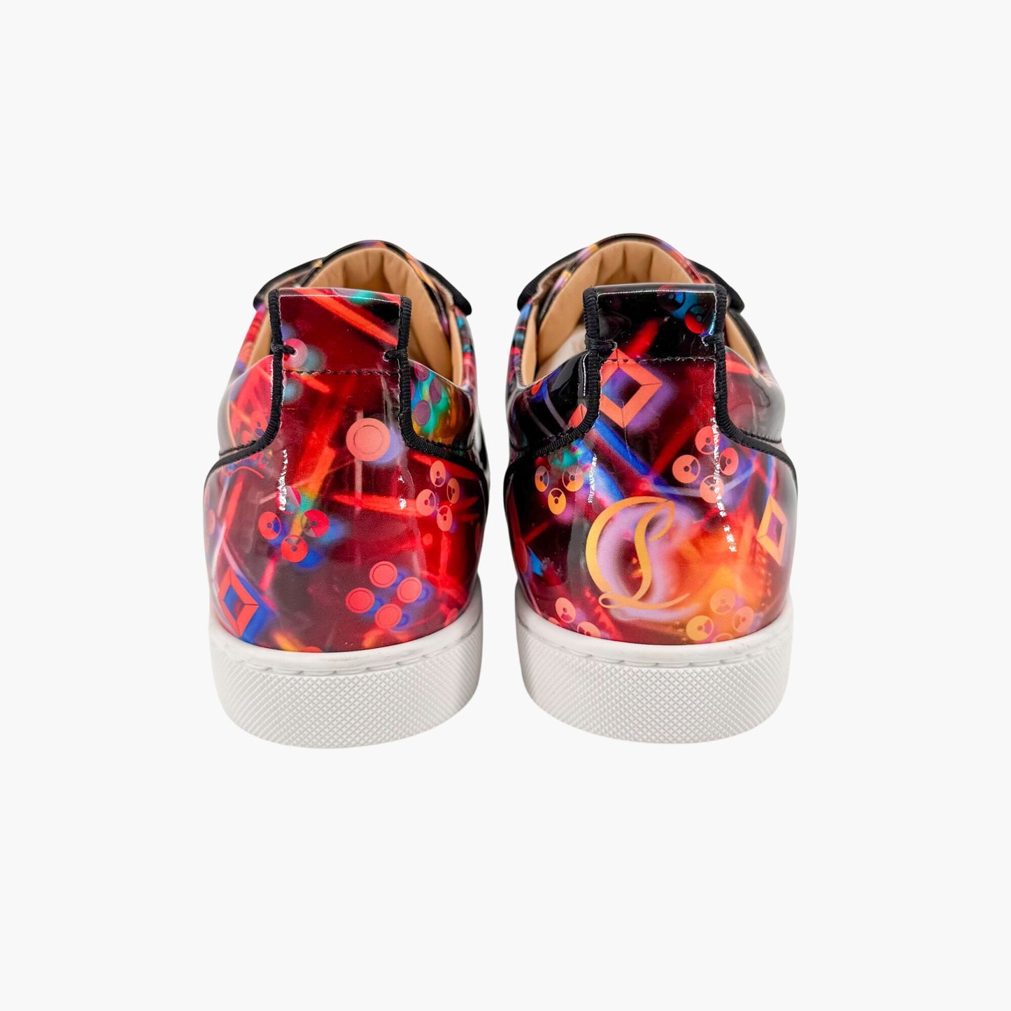 Christian Louboutin Louis Junior Orlato Sneakers in Disco Laser Patent Leather Size 40