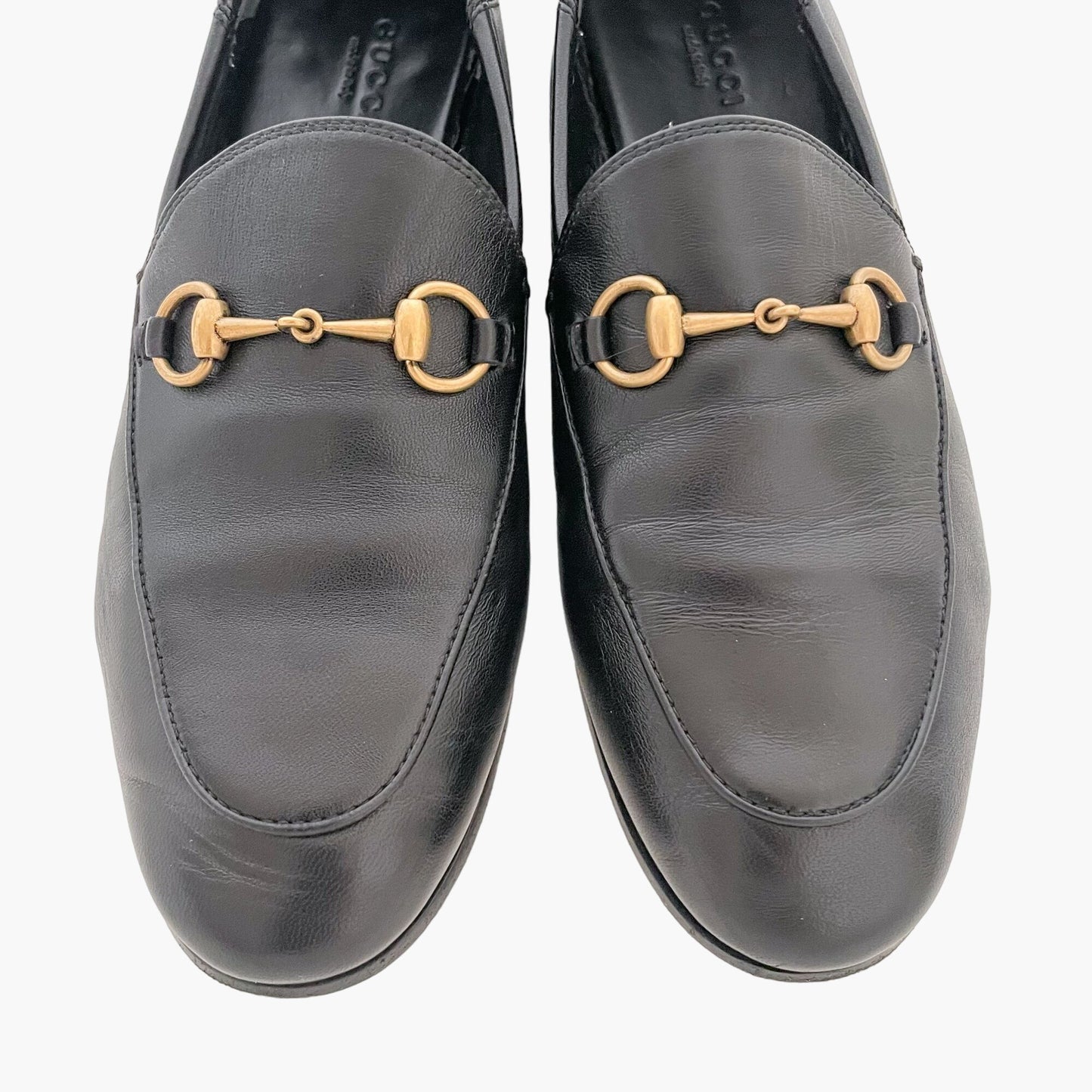 Gucci Brixton Horsebit Loafer in Black Leather Size 38.5
