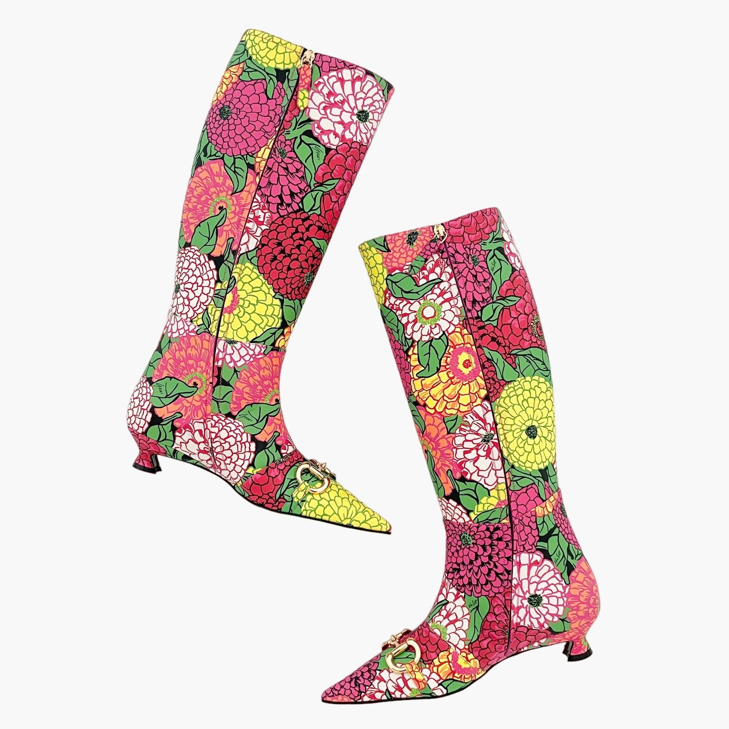 Gucci Ken Scott Horsebit Knee High Boots in Infinity Pomponica Size 36.5