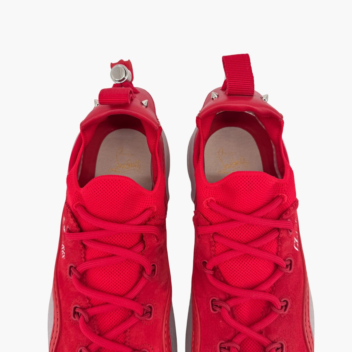 Christian Louboutin Arpoador Sneakers in Red Suede with Spikes & Red Soles – Size 41