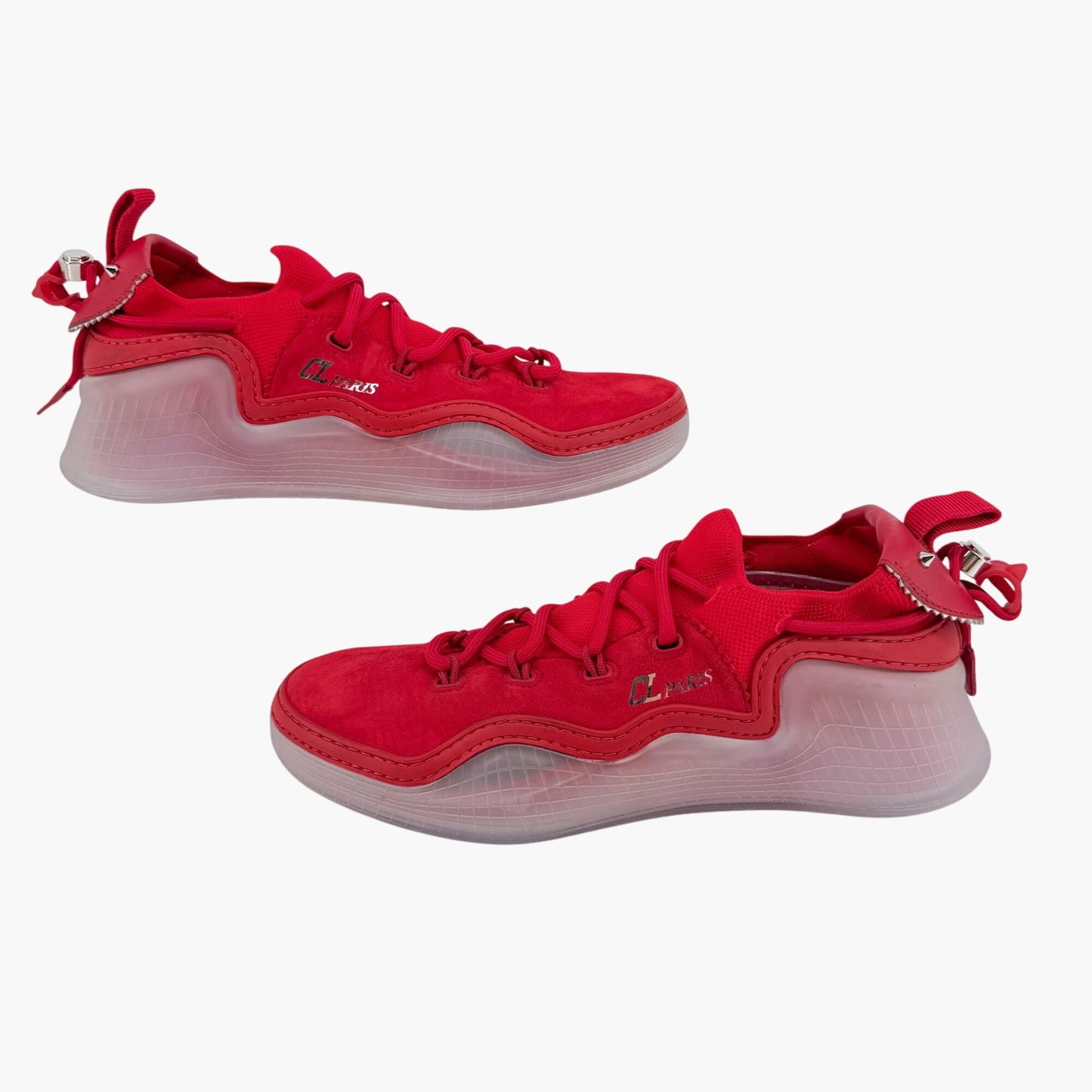 Christian Louboutin Arpoador Sneakers in Red Suede with Spikes & Red Soles – Size 41