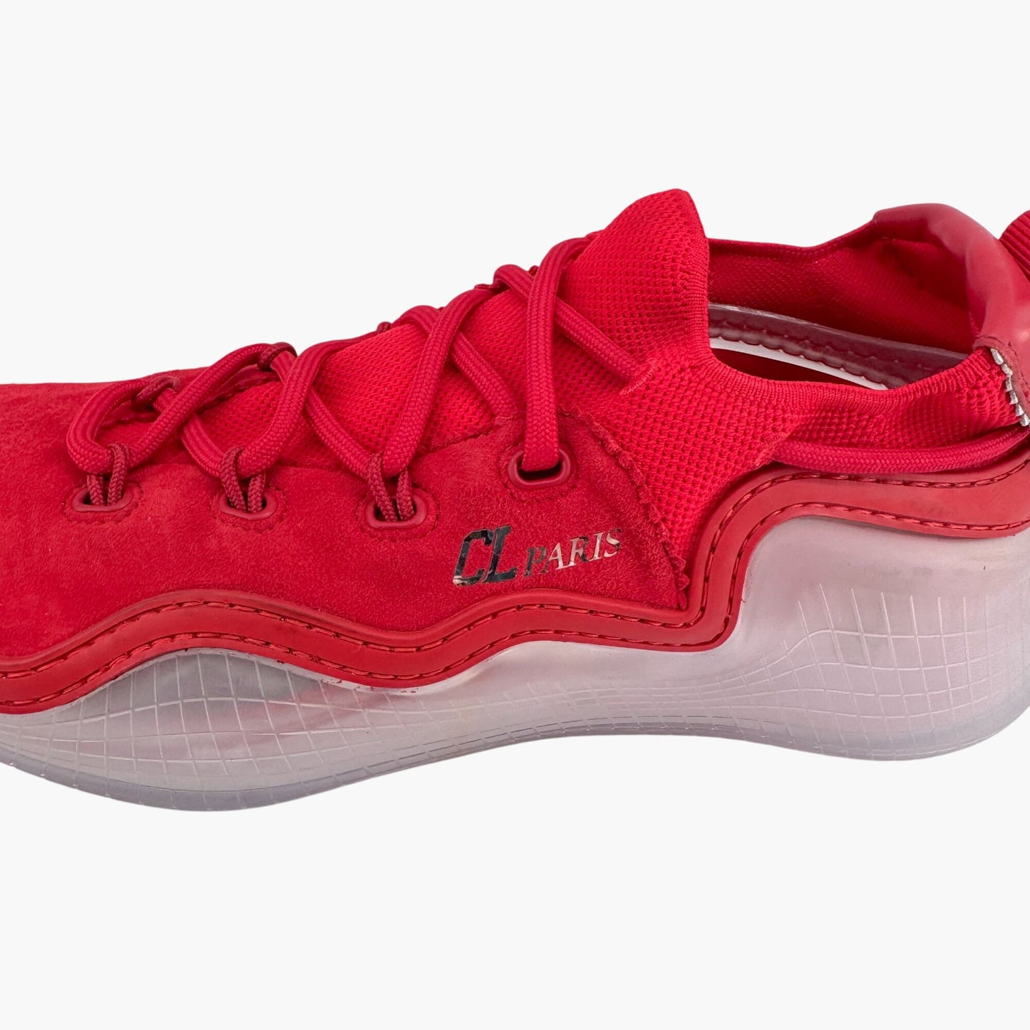 Christian Louboutin Arpoador Sneakers in Red Suede with Spikes & Red Soles – Size 41