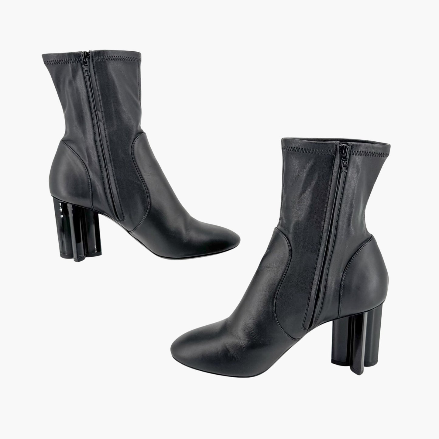 Louis Vuitton Silhouette Uniformes Black Leather Ankle Boots – Size 37.5