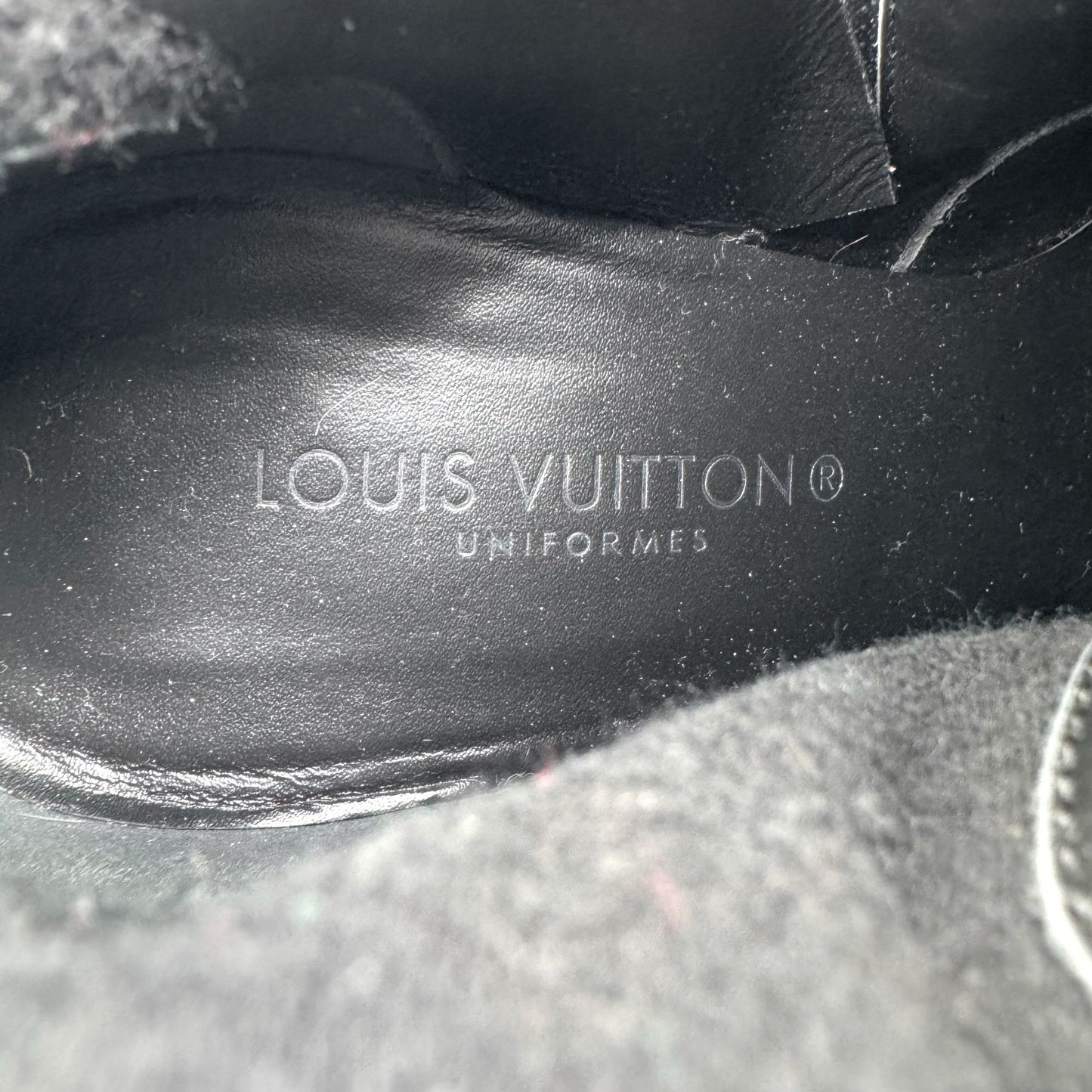 Louis Vuitton Silhouette Uniformes Black Leather Ankle Boots – Size 37.5