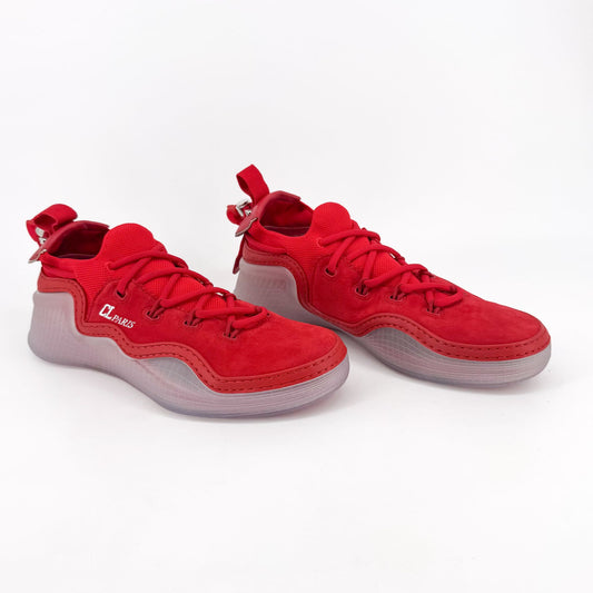 Christian Louboutin Arpoador Red Suede Spike Sneakers – Size 41