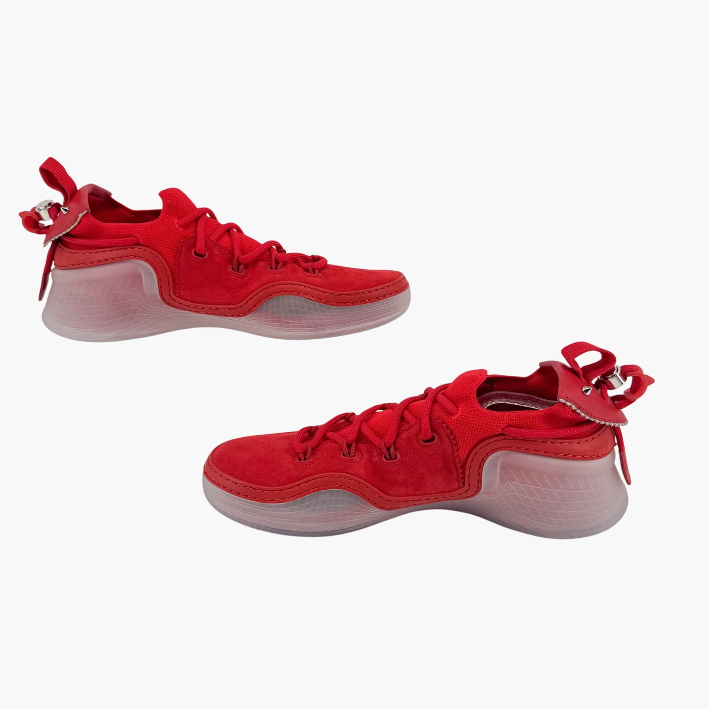 Christian Louboutin Arpoador Red Suede Spike Sneakers – Size 41