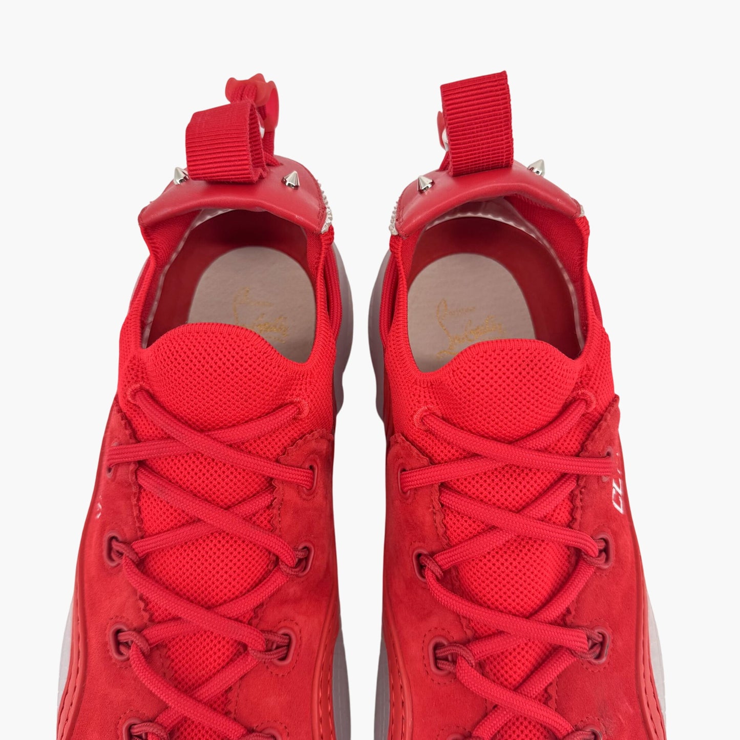 Christian Louboutin Arpoador Red Suede Spike Sneakers – Size 41