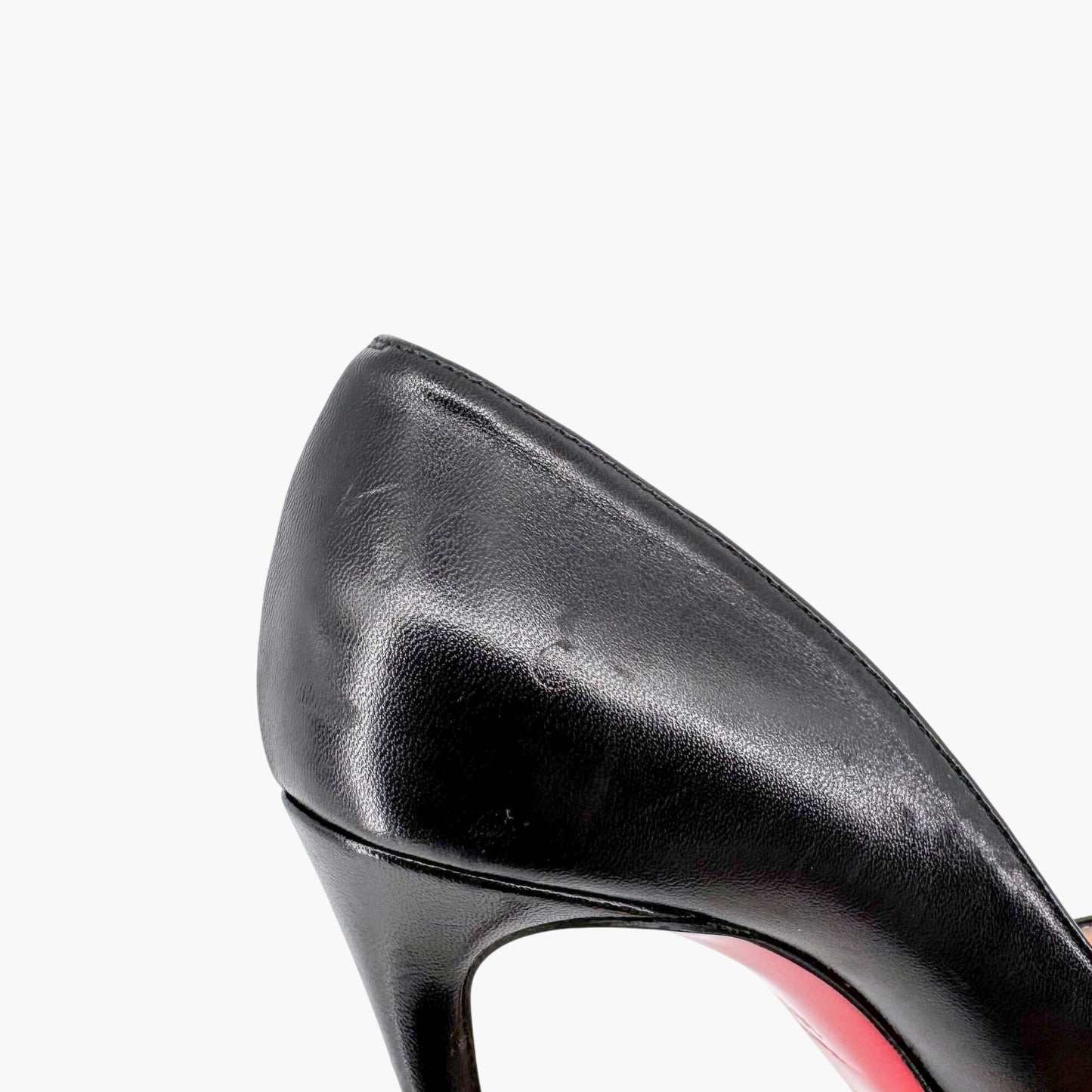 Christian Louboutin Pigalle Follies 100 in Black Shiny Nappa Leather Size 36.5