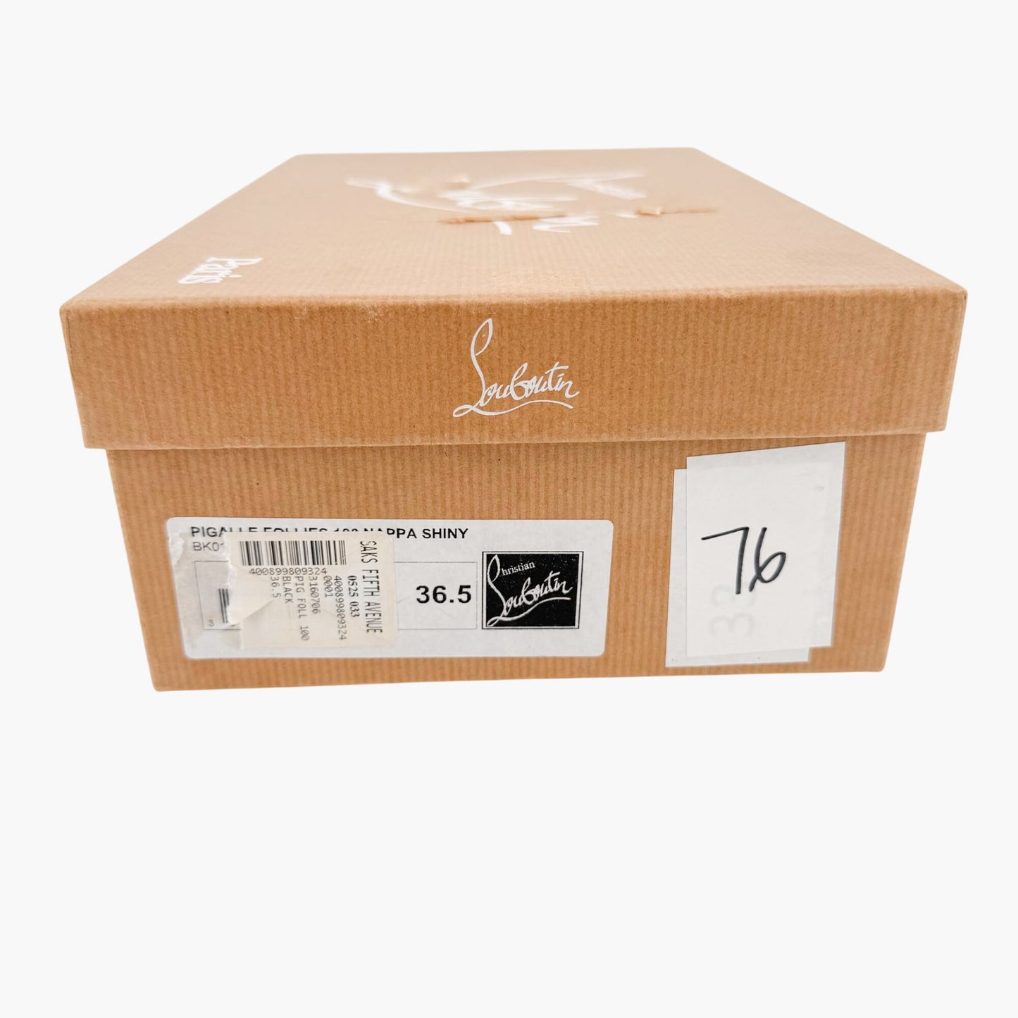 Christian Louboutin Pigalle Follies 100 in Black Shiny Nappa Leather Size 36.5