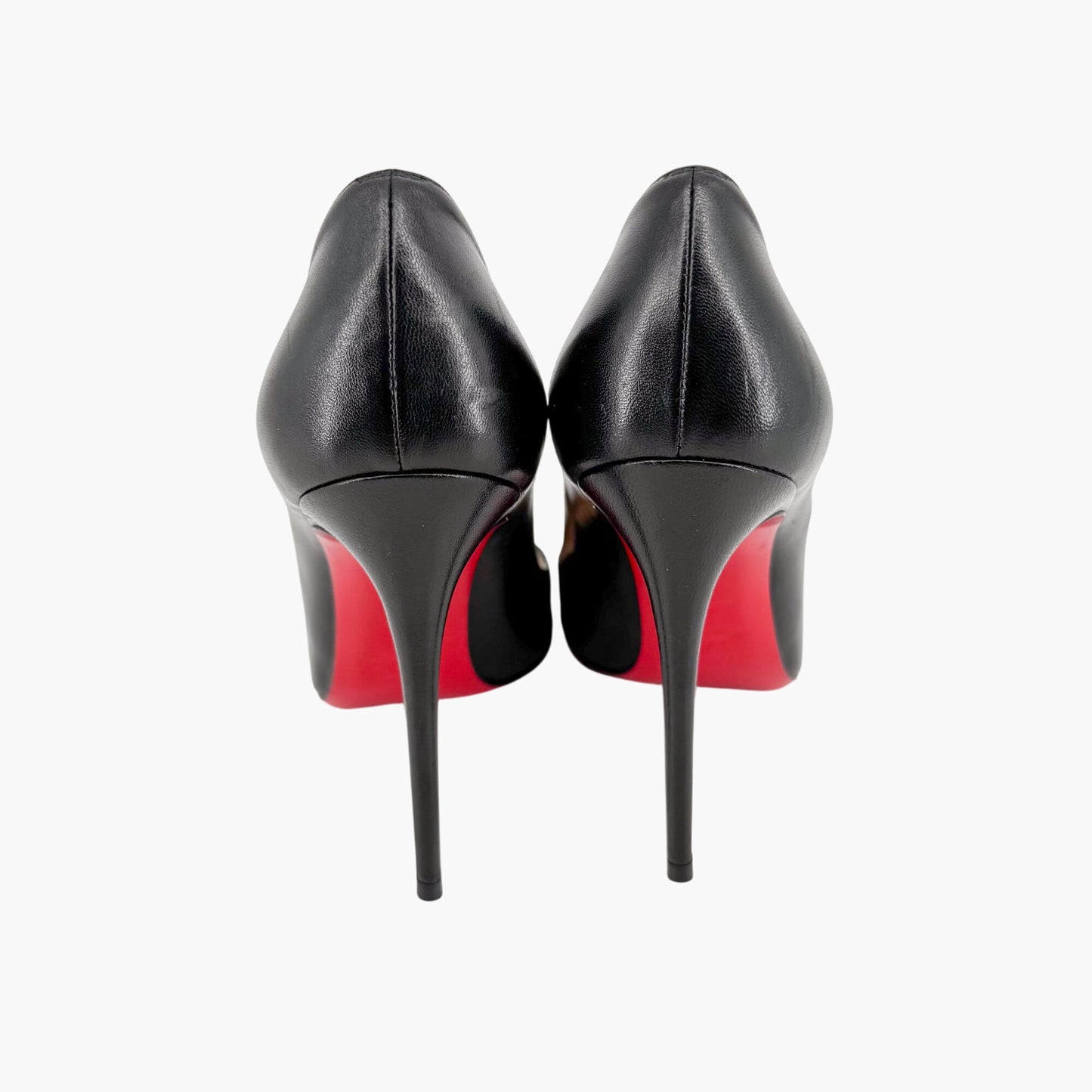 Christian Louboutin Pigalle Follies 100 in Black Shiny Nappa Leather Size 36.5