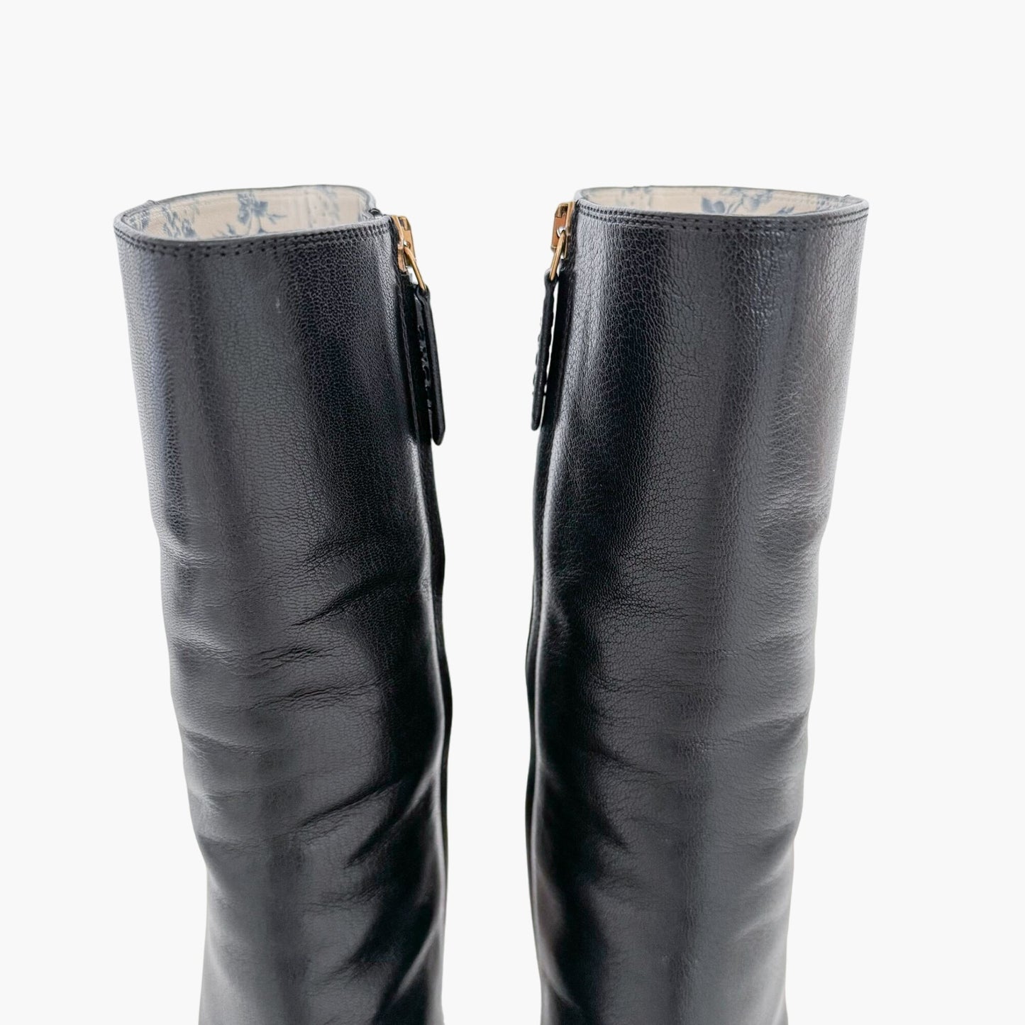 Gucci Quentin GG Cap Toe Ankle Boot in Black Leather Size 37.5