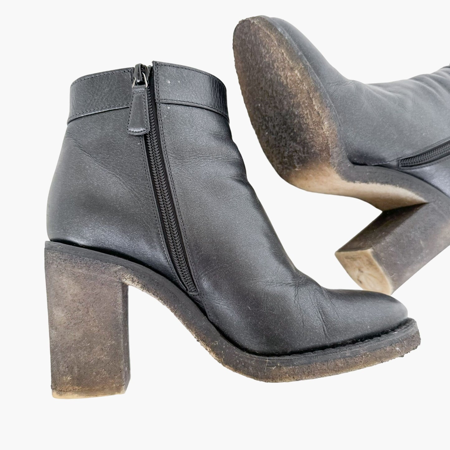 Chanel CC Turnlock Ankle Boots in Black Glitter Leather Size 38