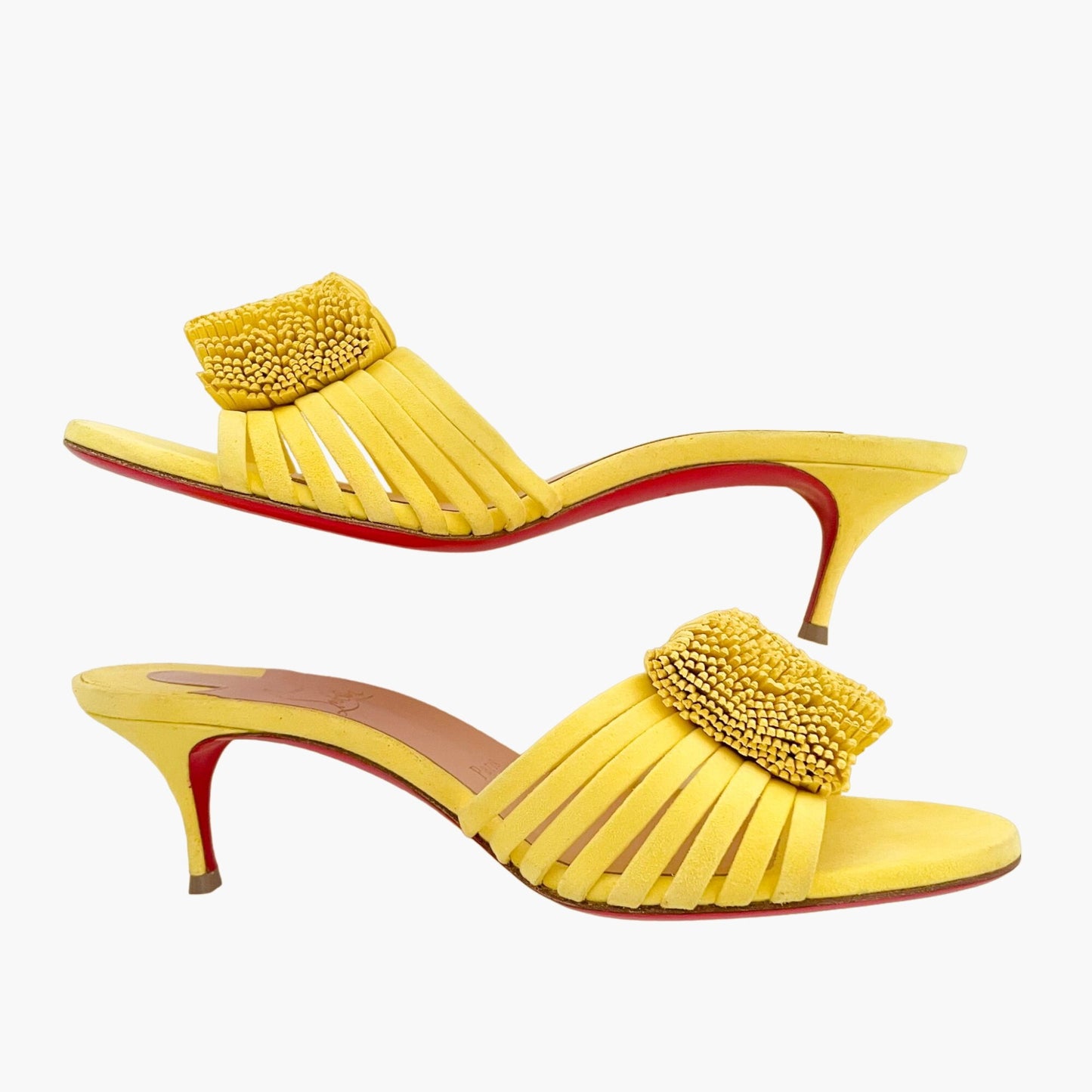 Christian Louboutin Belbrossa SS in Citronnade Suede Size 38.5