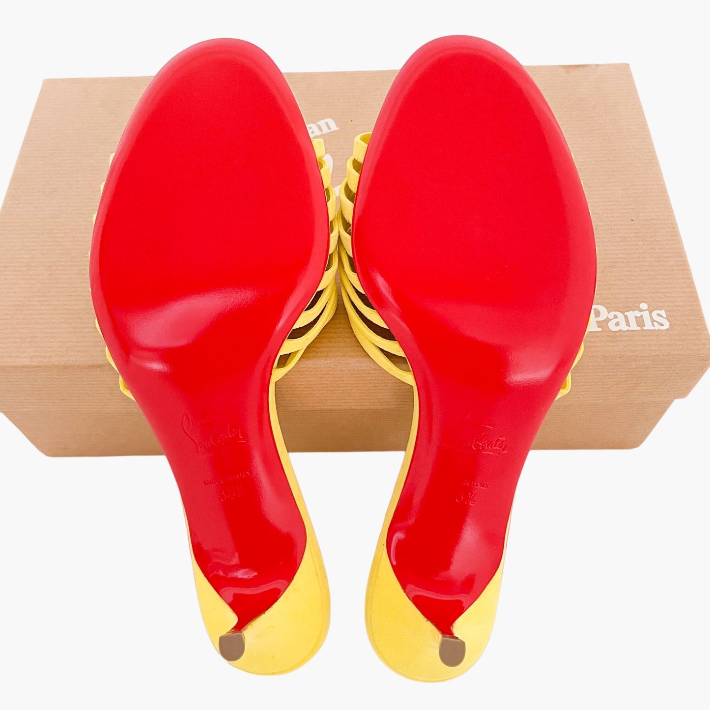Christian Louboutin Belbrossa SS in Citronnade Suede Size 38.5