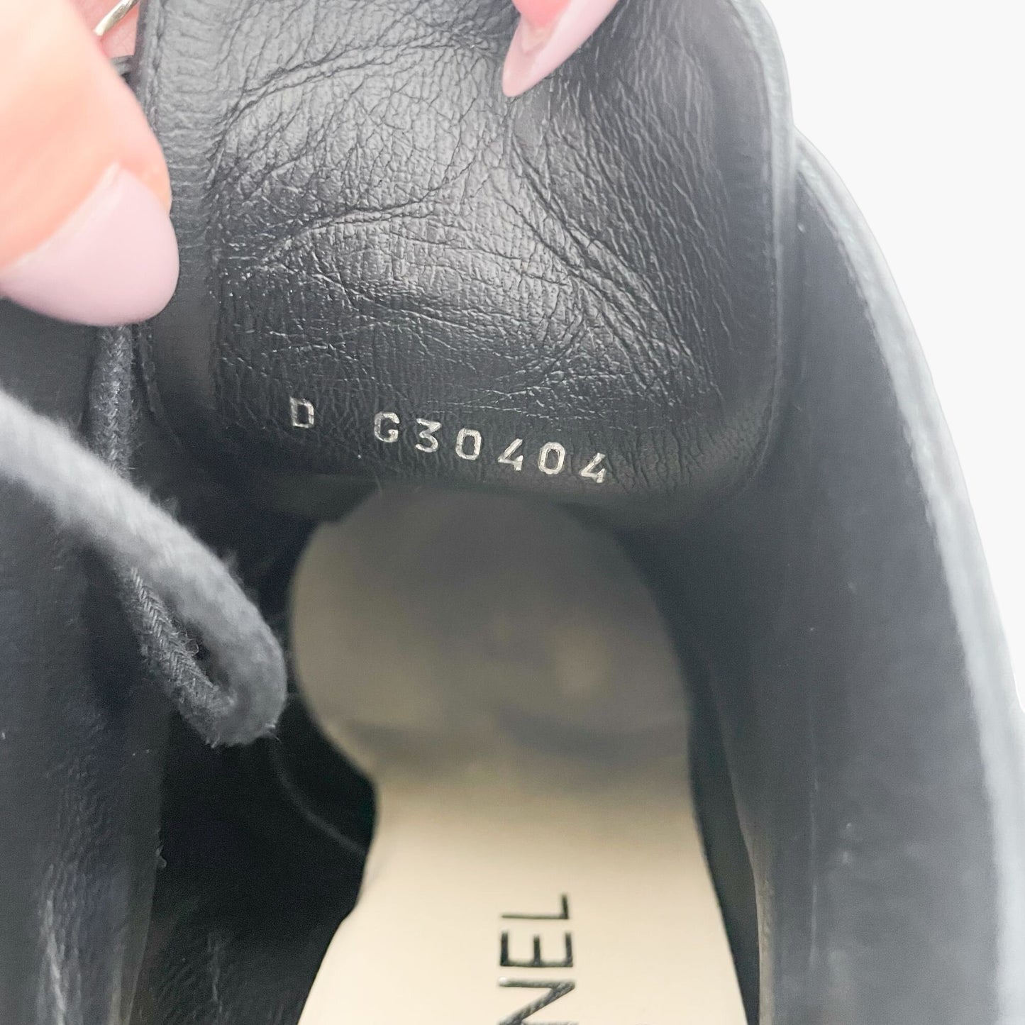 Chanel Lace-Up Ankle Booties in Black Suede Size 38.5