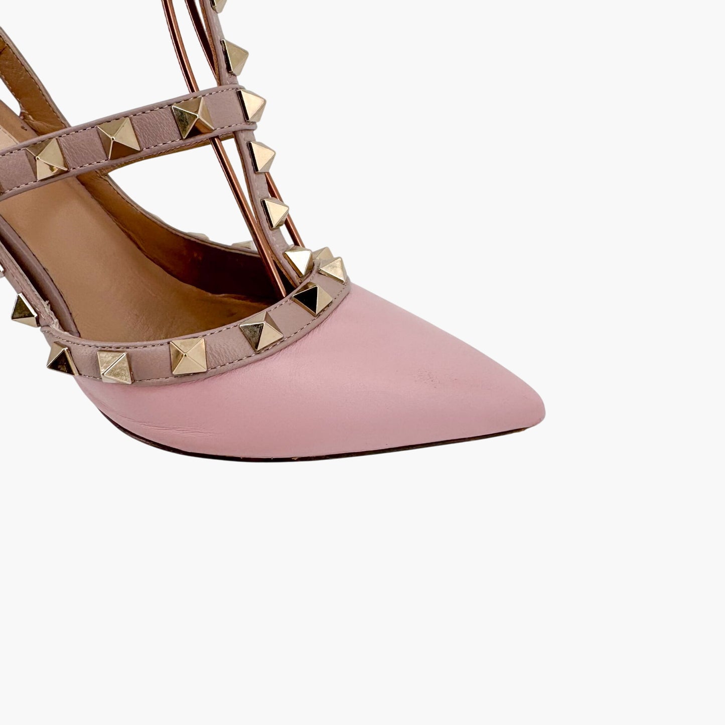 Valentino Garavani Rockstud Caged Pumps in Pink & Lavender Leather – Size 36.5