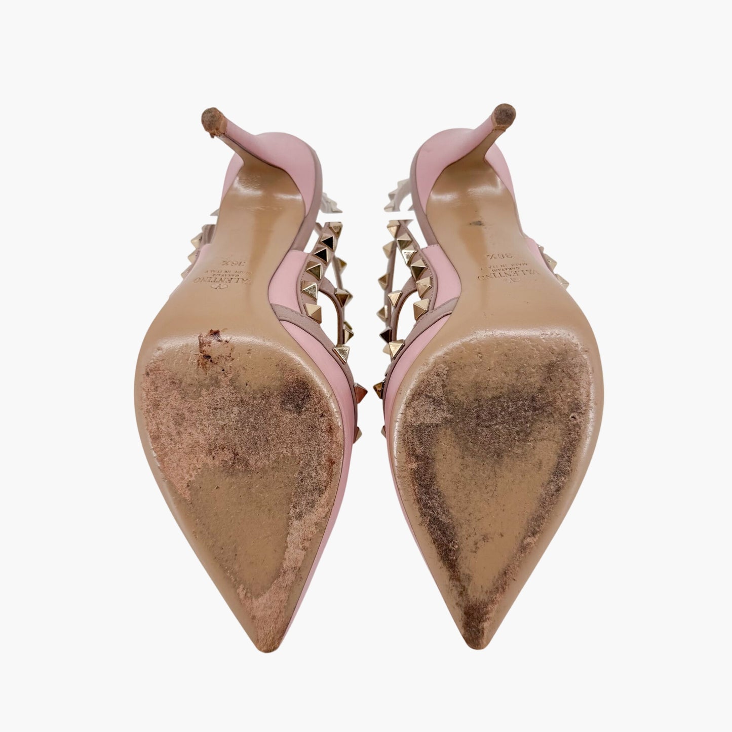 Valentino Garavani Rockstud Caged Pumps in Pink & Lavender Leather – Size 36.5