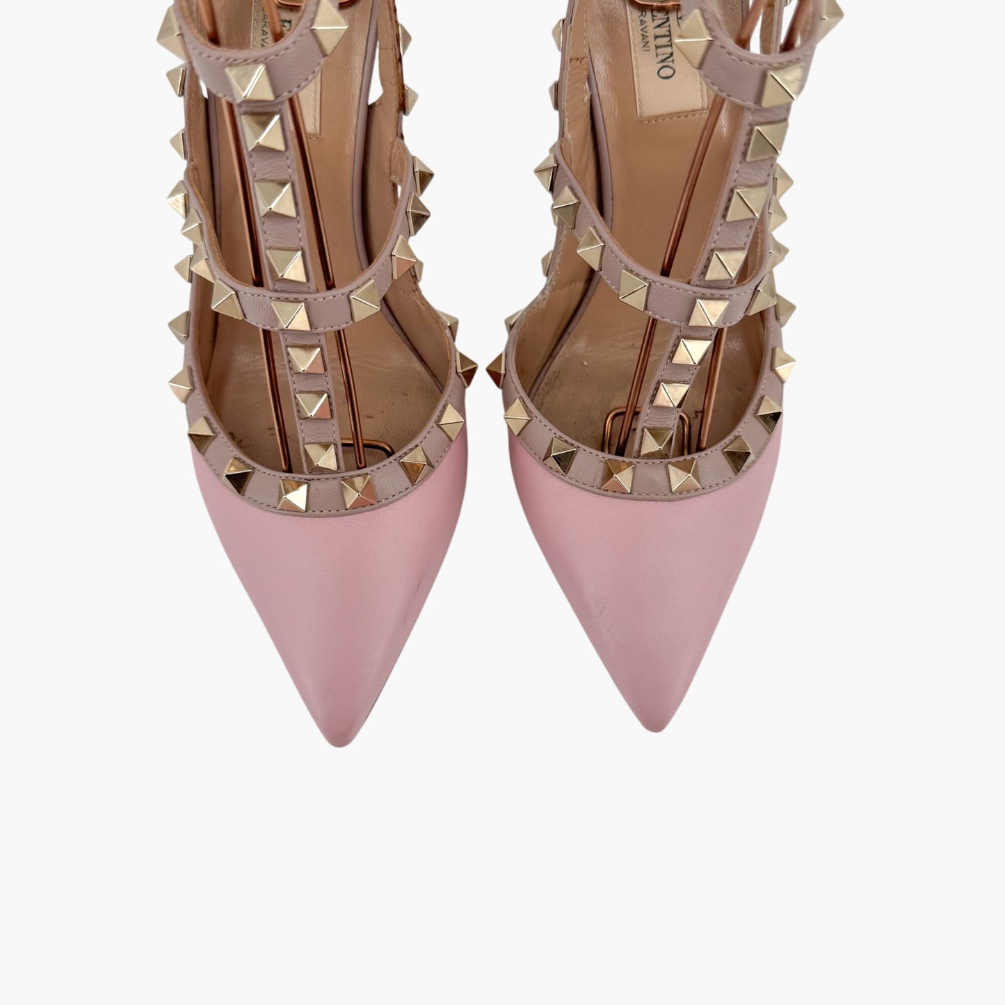 Valentino Garavani Rockstud Caged Pumps in Pink & Lavender Leather – Size 36.5