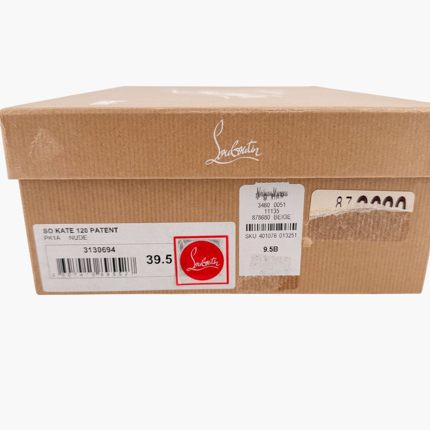 Christian Louboutin So Kate 120 Pumps in Nude/Beige Patent Leather Size 39.5